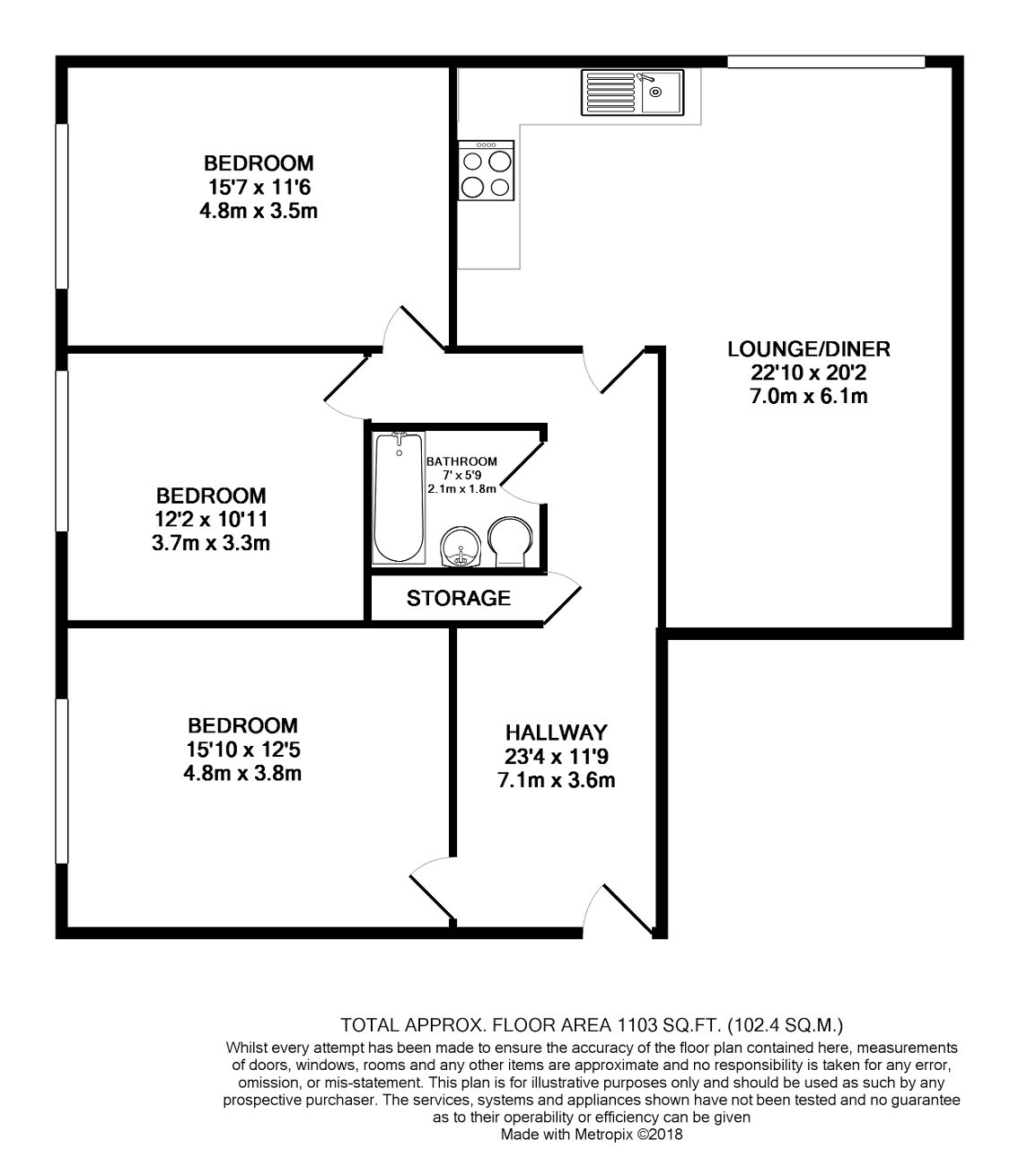 3 Bedrooms Flat to rent in East Street, Barking IG11