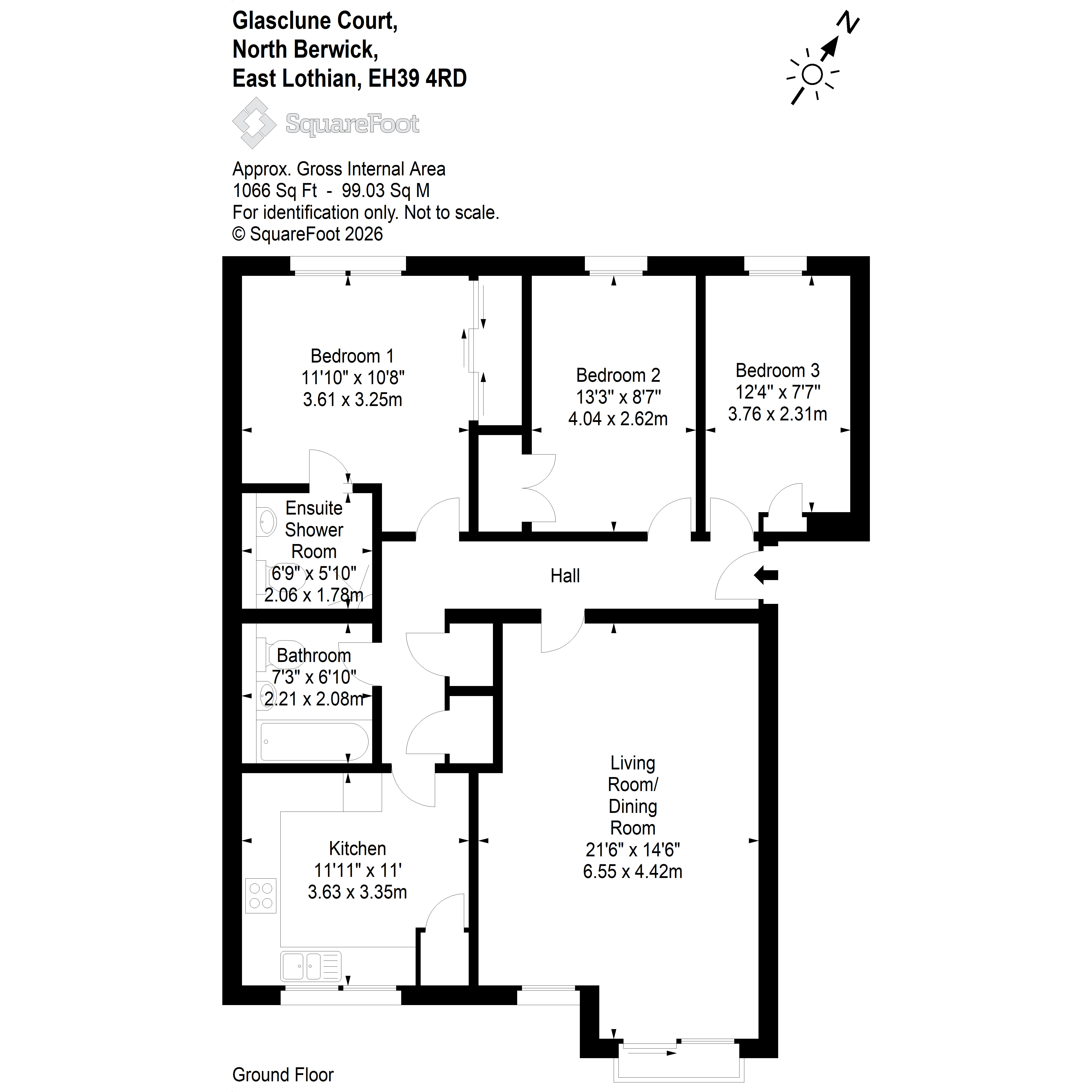 7 Glasclune Court, North Berwick East Lothian floorplan