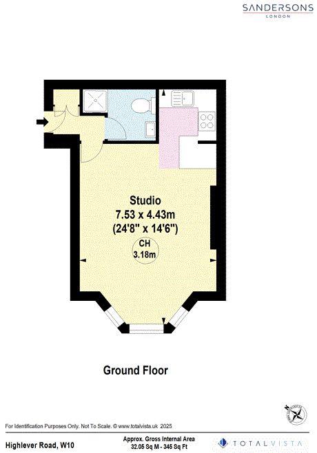 Flat 1, 116, Highlever Road, London floorplan