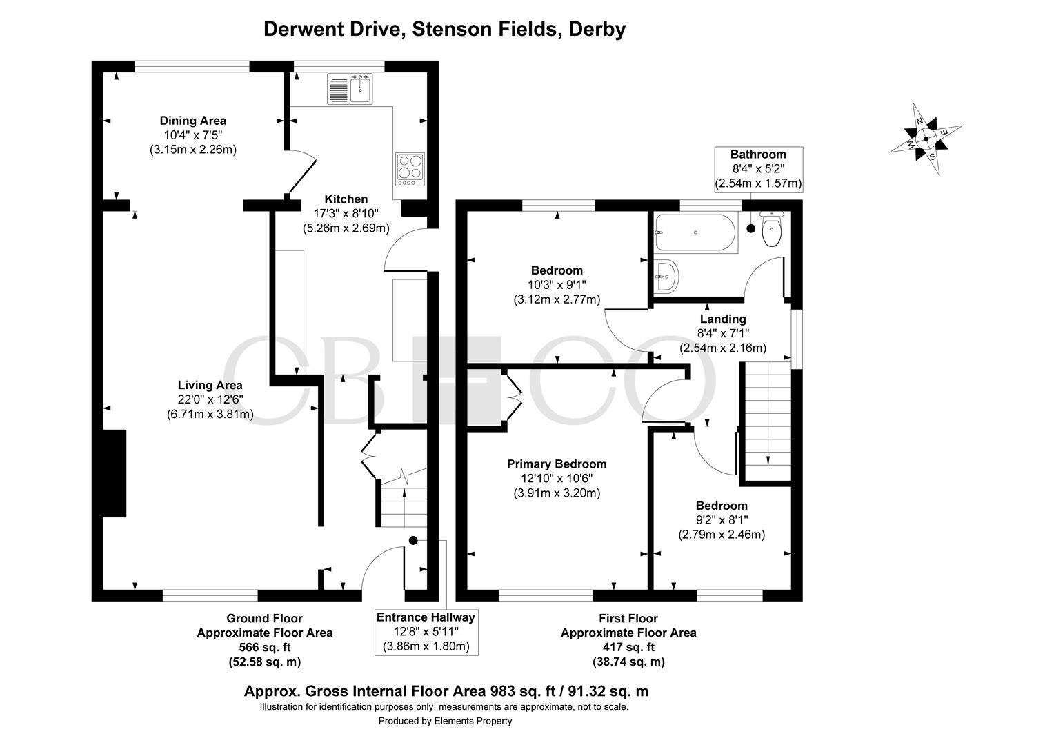 16, Derwent Drive, Derby floorplan