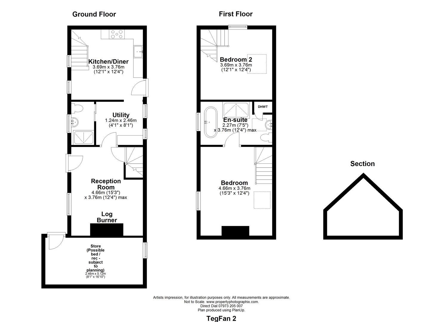 Tegfan, Cefn Coch, Oswestry floorplan
