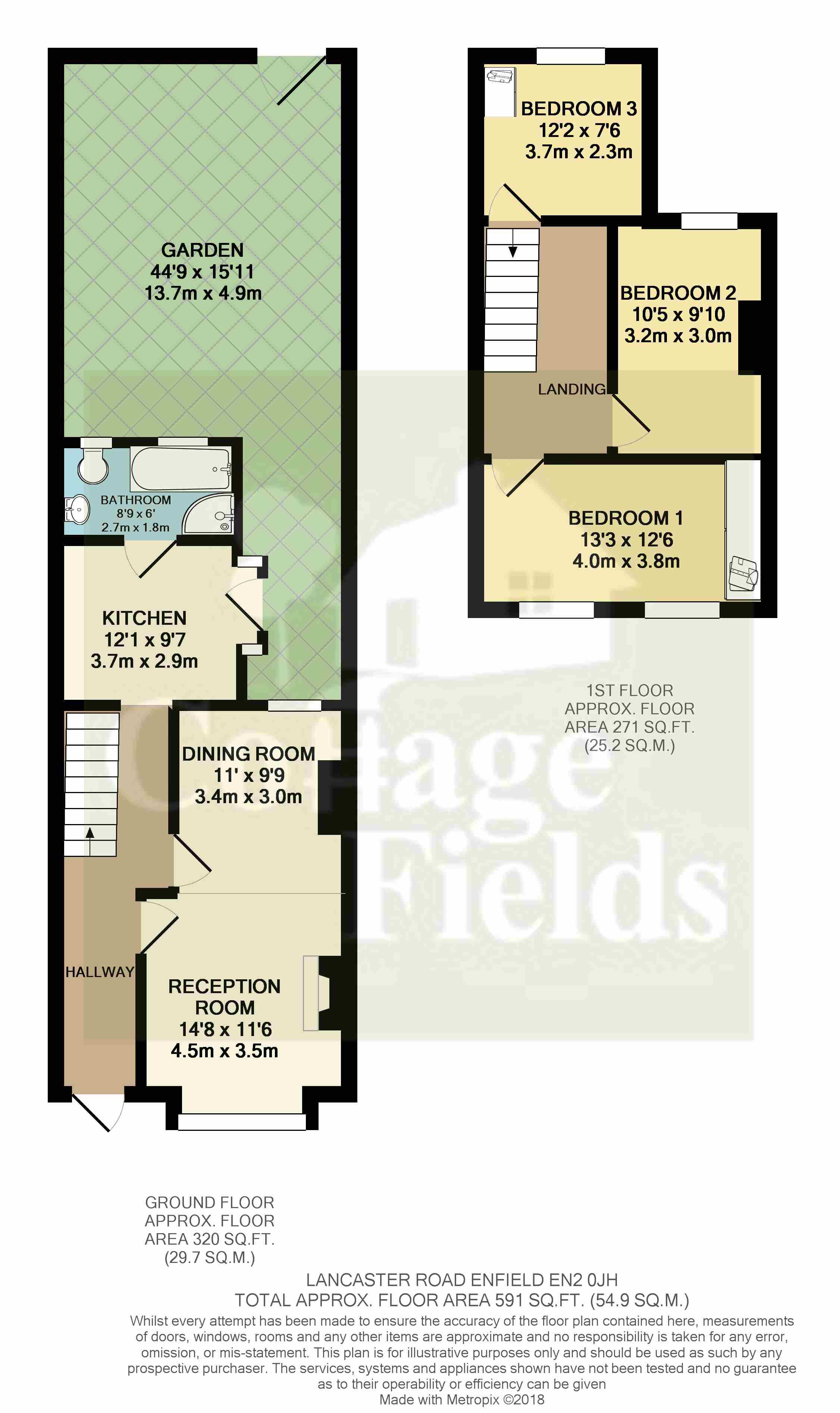 3 Bedrooms Terraced house for sale in Lancaster Road, Enfield EN2