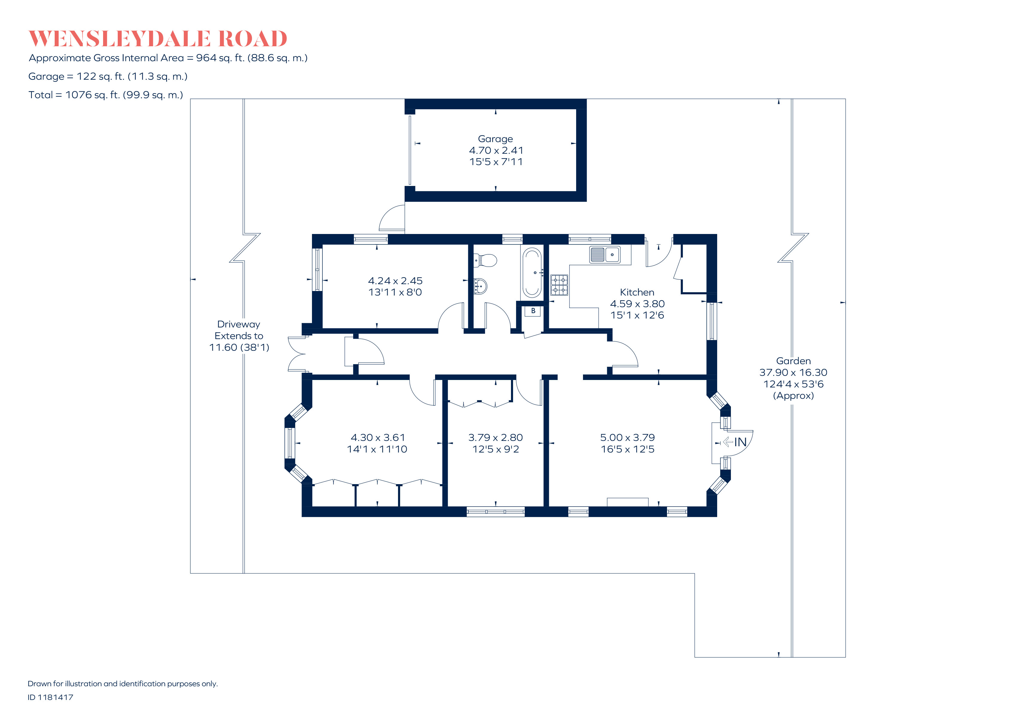 84, Wensleydale Road, Hampton floorplan