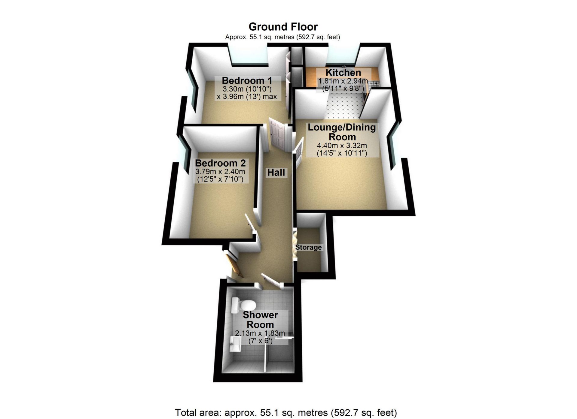 8 St James Gate 105, Palmerston Road, Buckhurst Hill floorplan