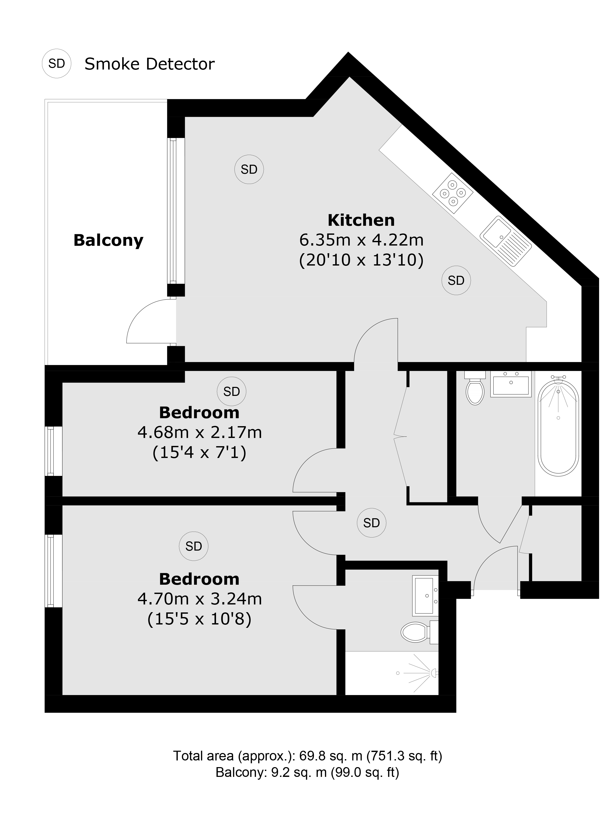 Flat 256 Baronet House, 9, Lakeside Drive, London floorplan