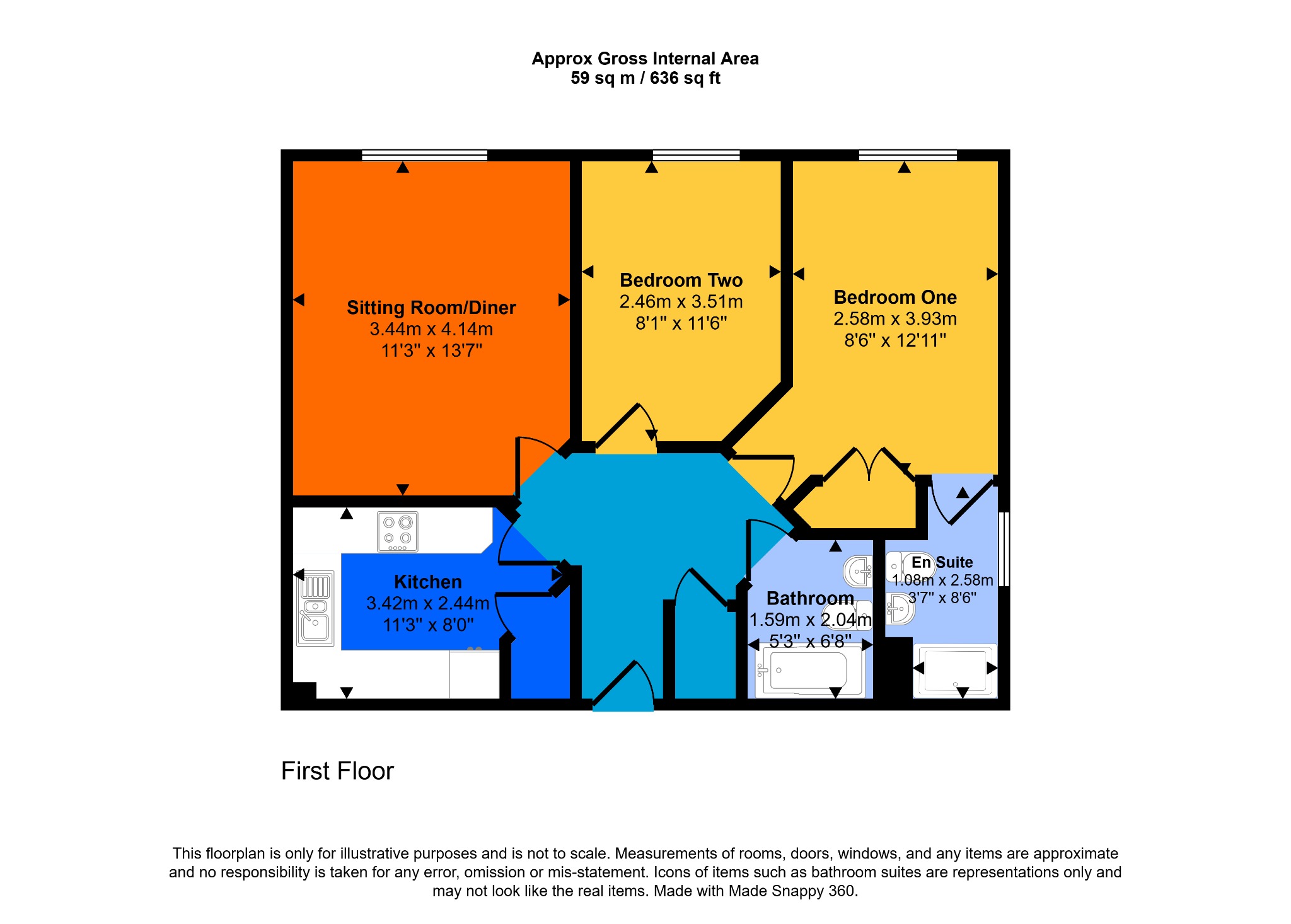 Flat 2, 3 Corscombe Close, Dorset floorplan