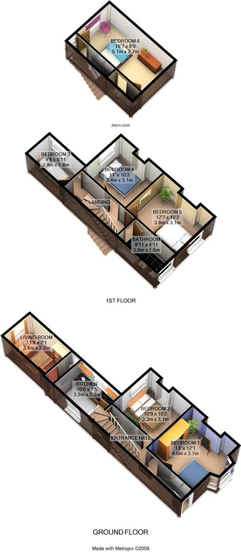 Room 5, 56 Magdalen Road, Oxford floorplan