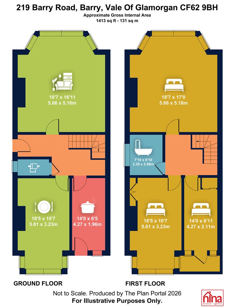 219, Barry Road, Barry floorplan