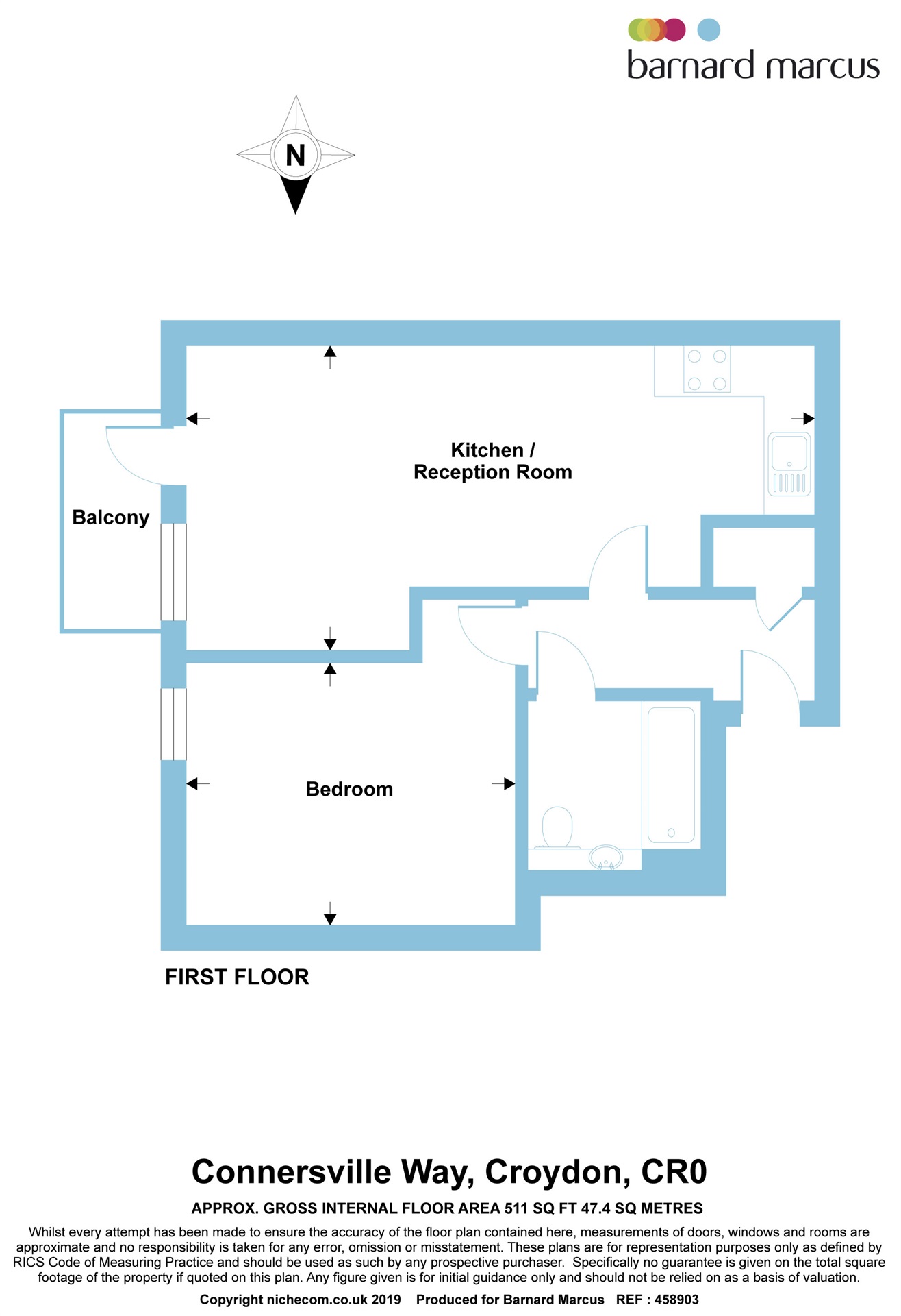 1 Bedrooms Flat for sale in Connersville Way, Croydon CR0