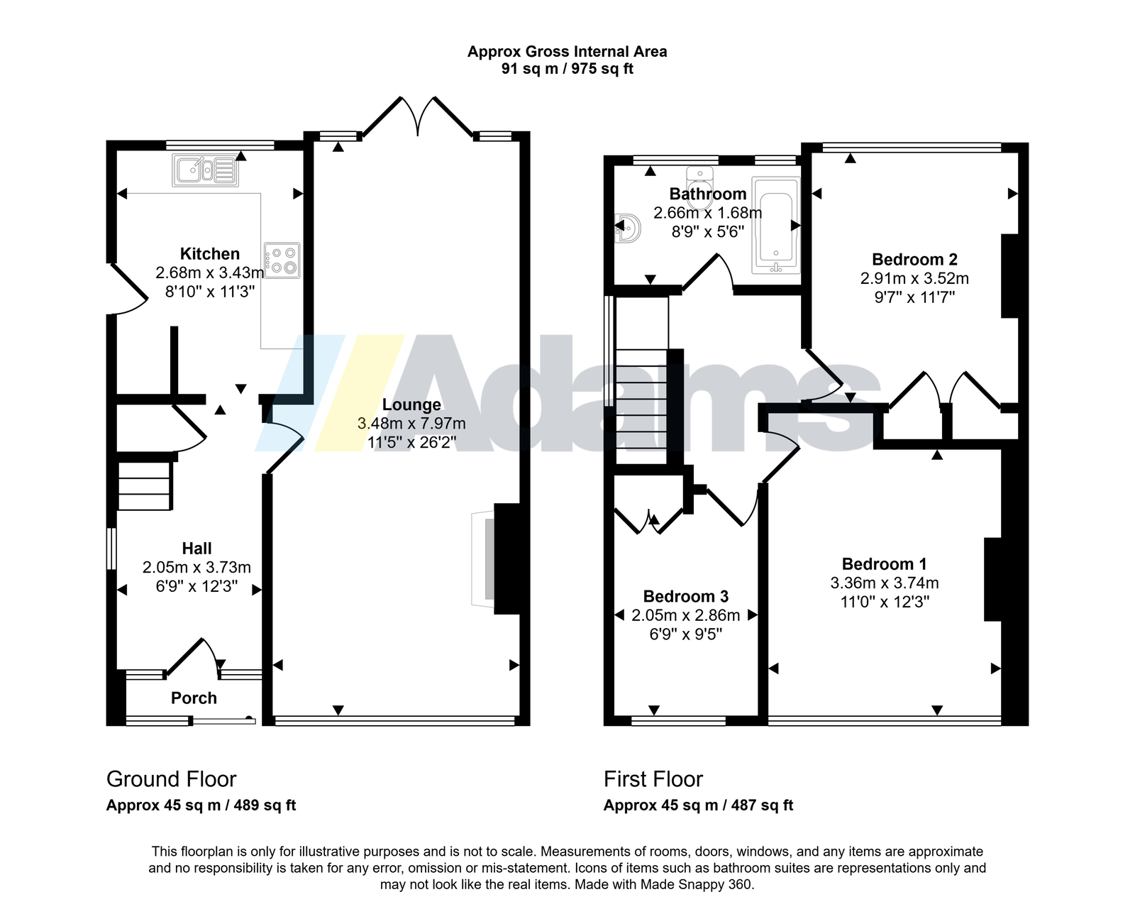 48, Hall Lane, Widnes floorplan
