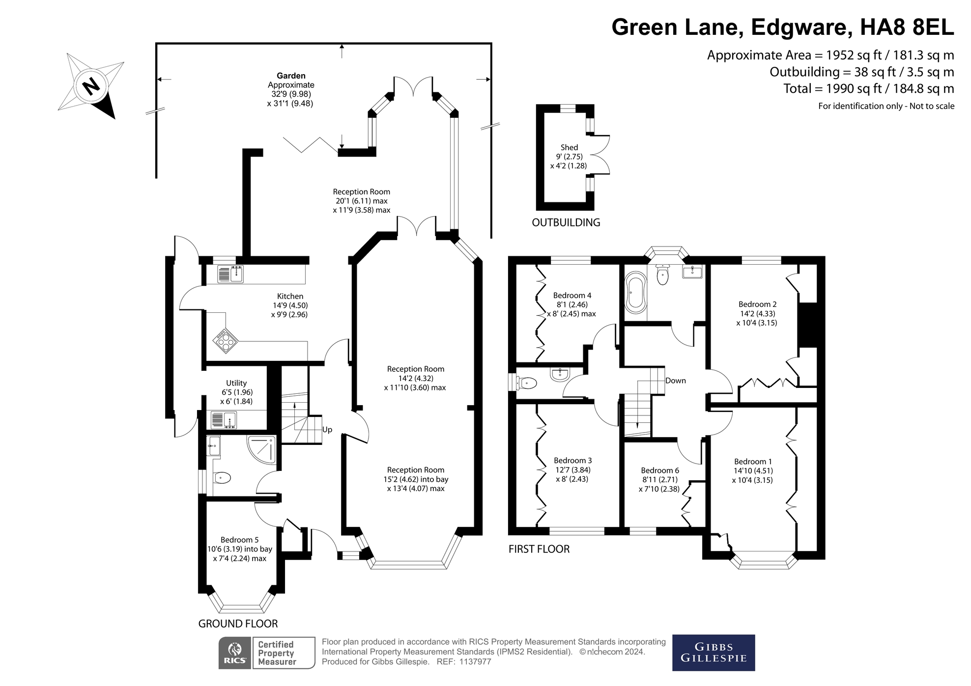 133, Green Lane, Middlesex floorplan