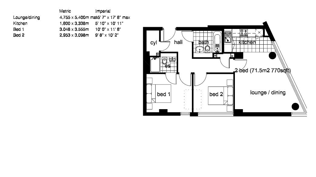 2 Bedrooms  for sale in Hillside Quay, Jordan Street, Deansgate M15