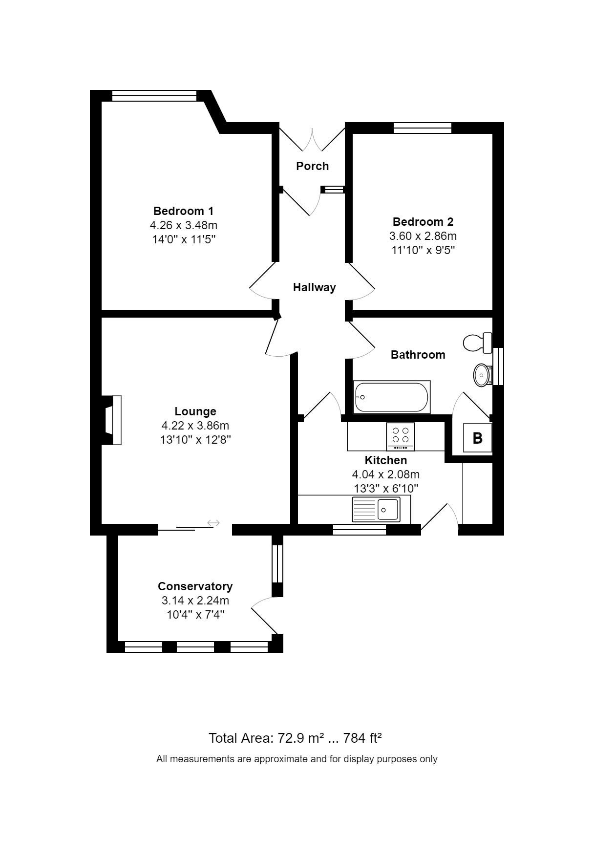 Warfield Crescent, Waterlooville PO7, 2 bedroom semidetached bungalow