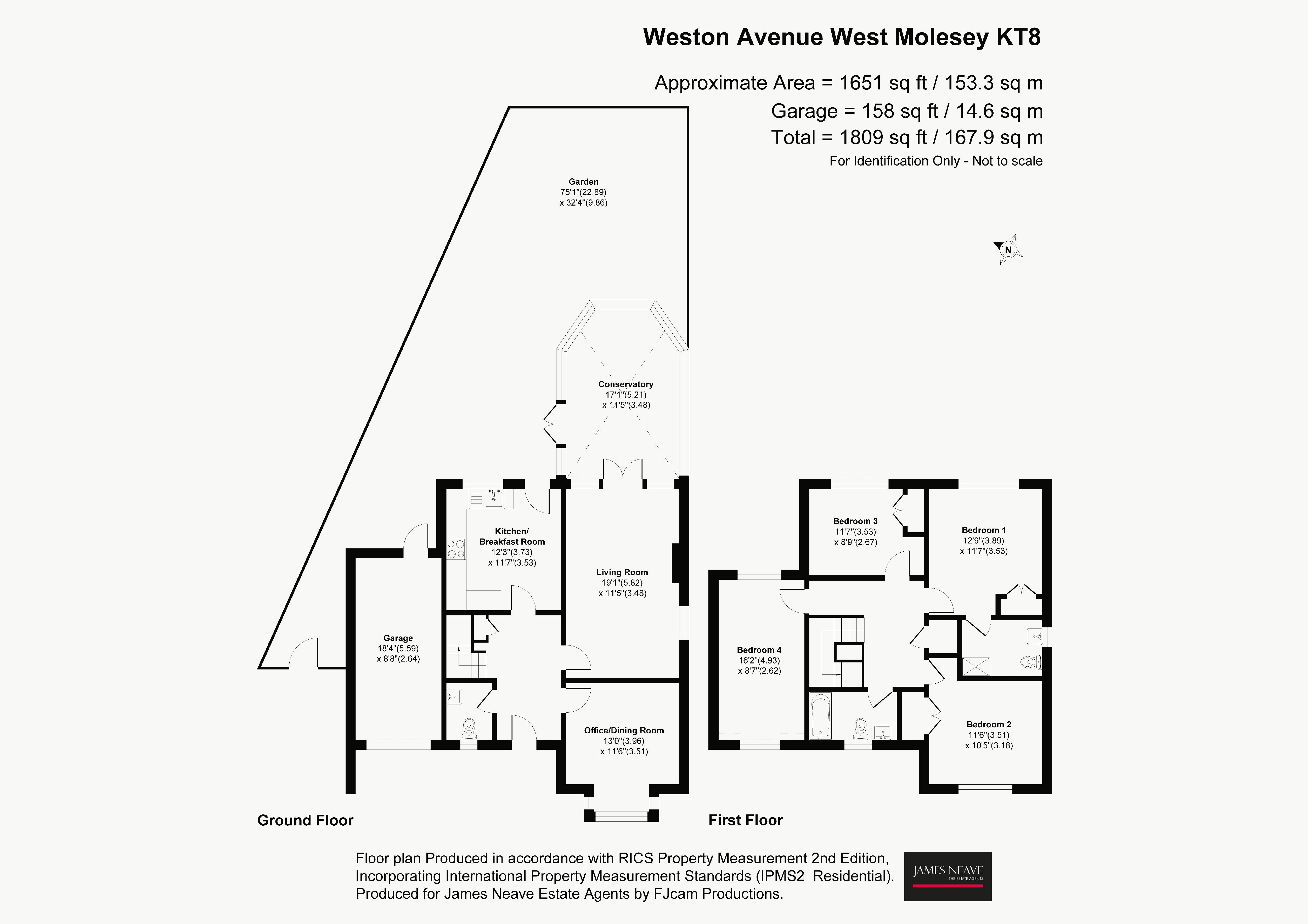 52, Weston Avenue, West Molesey floorplan