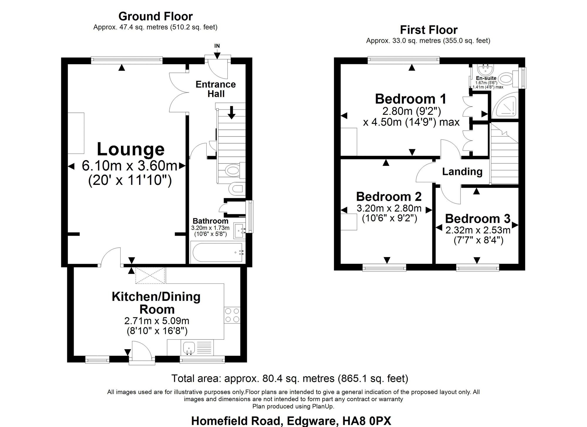 Homefield Road, Edgware, HA8 floorplan