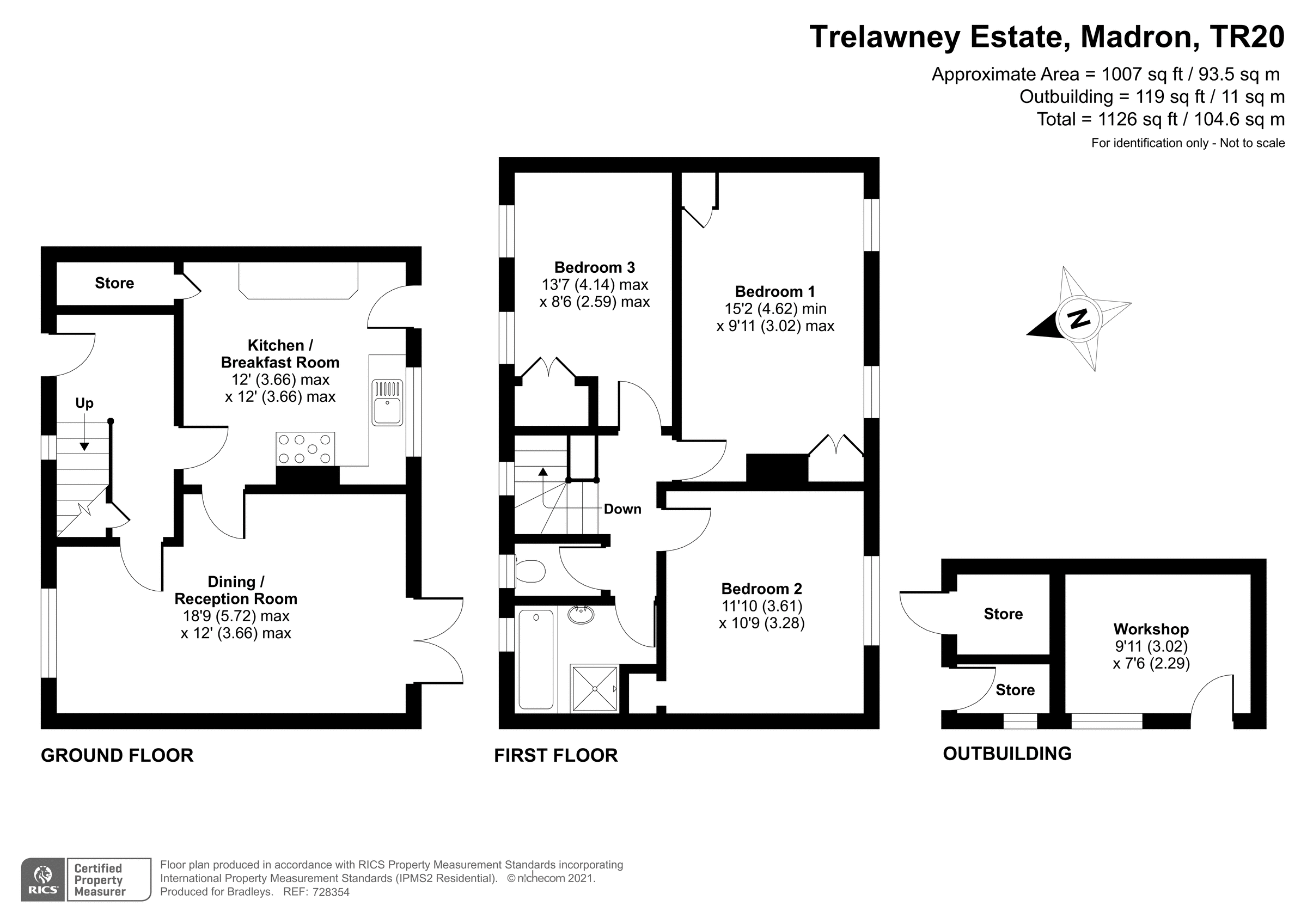Trelawney Estate, Madron, Penzance, Cornwall TR20, 3 bedroom terraced