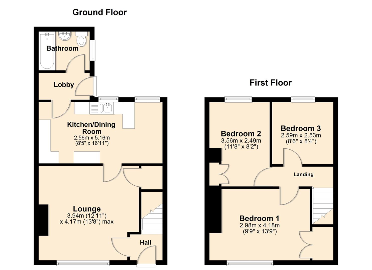 7 North End Cottages, Hilston Road, Hull floorplan