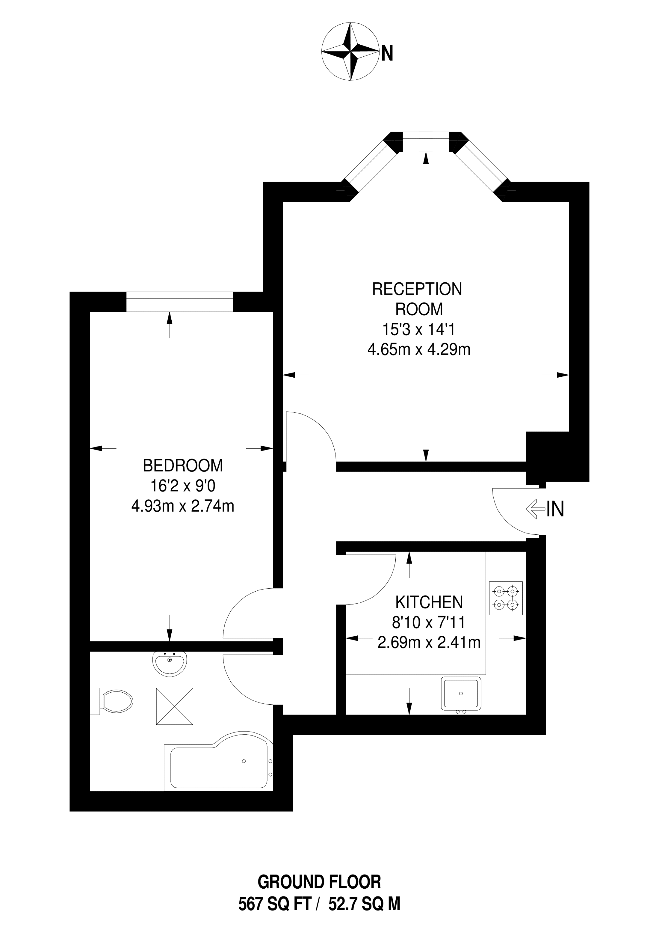 1 Bedrooms Flat to rent in Roxborough Road, Harrow HA1