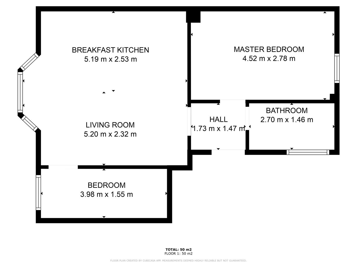 Flat 1, 39A Railway Street, Chatham floorplan