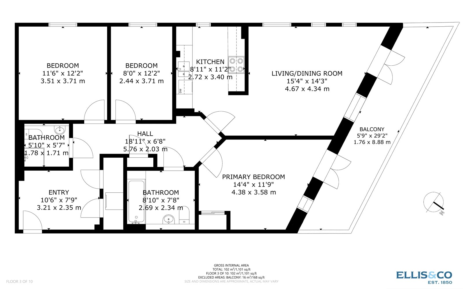 Flat 37, Braunston House,, Hatton Road, Wembley floorplan