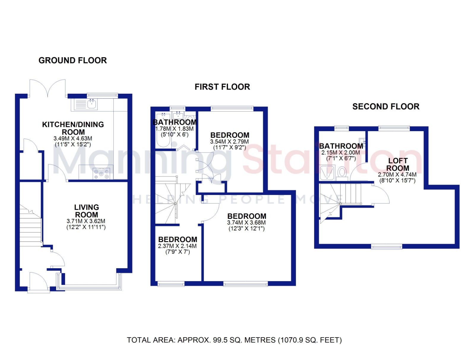 282, Low Lane, Leeds floorplan