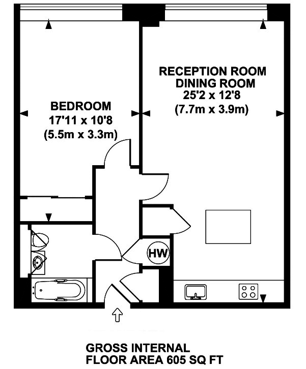 1 Bedrooms Flat to rent in Cubitt Building, Gatliff Road, Grosvenor Waterside SW1W