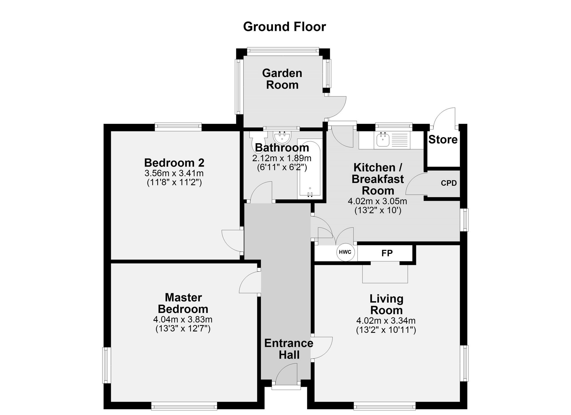 Pinafore St. Boniface Road, Crediton floorplan