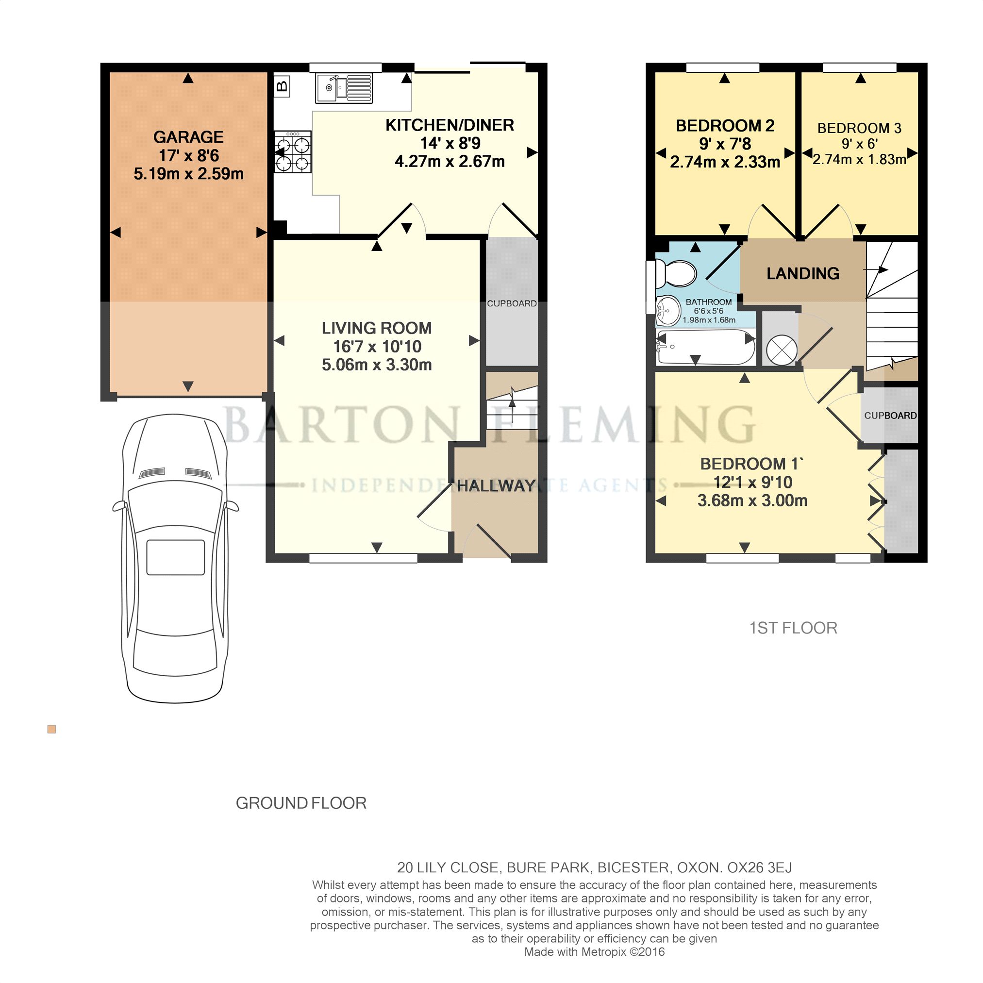 20, Lily Close, Bicester floorplan