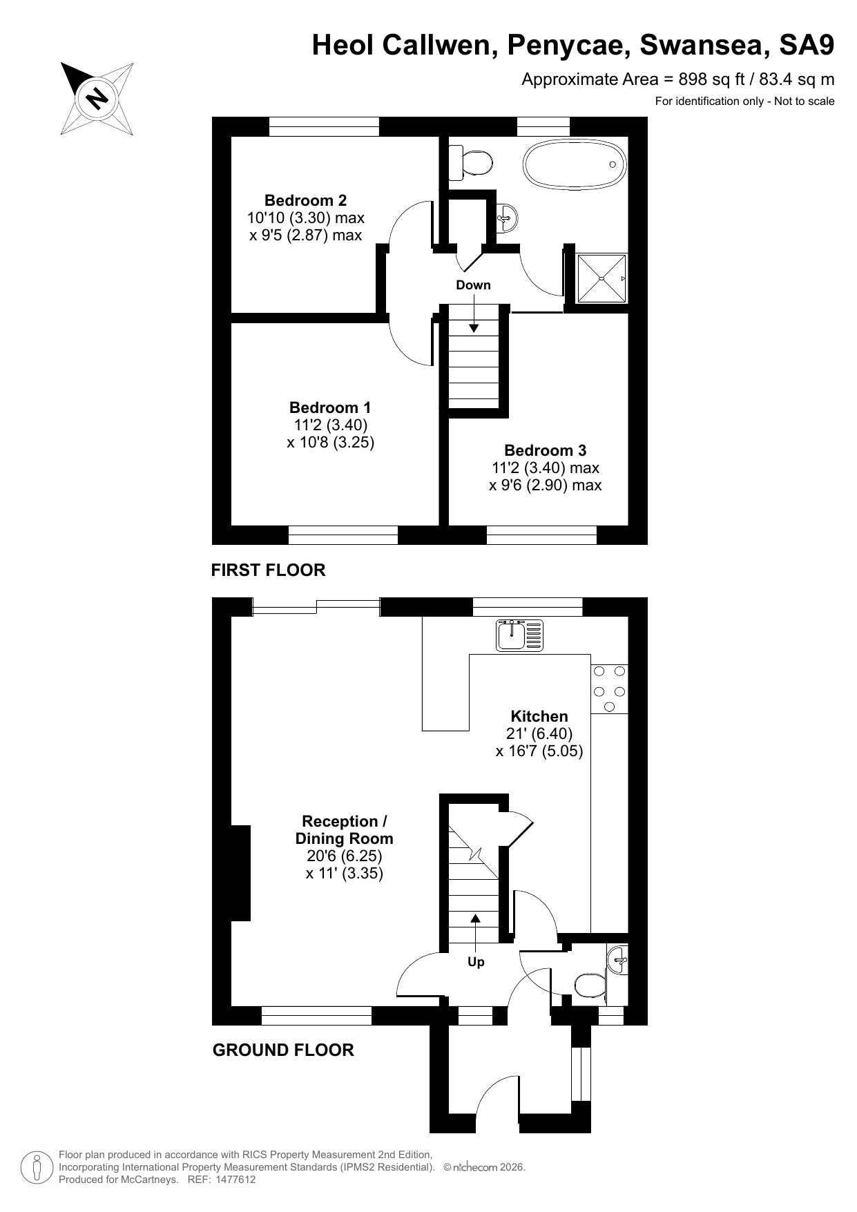 3, Heol Callwen, Swansea floorplan