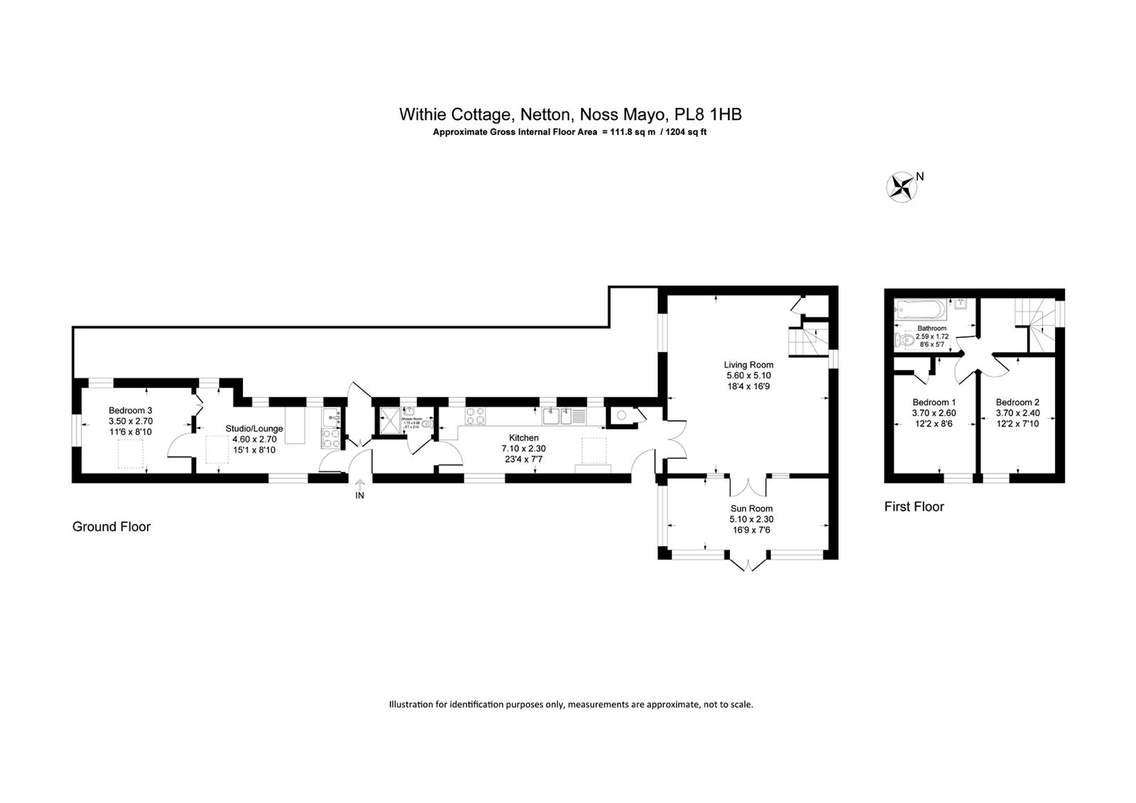 Withie Cottage, Netton, Plymouth floorplan