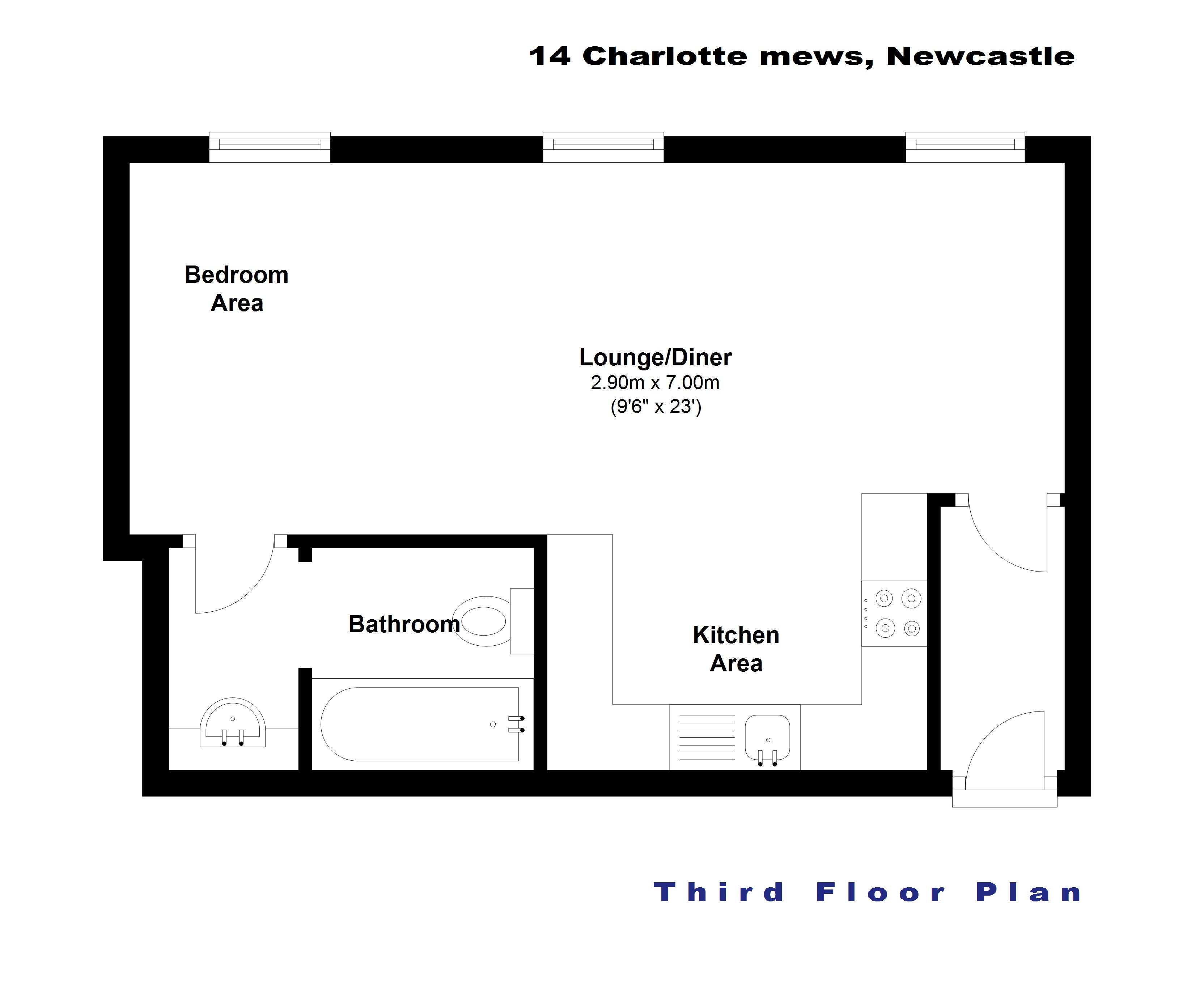 14, Charlotte Mews, Newcastle Upon Tyne floorplan