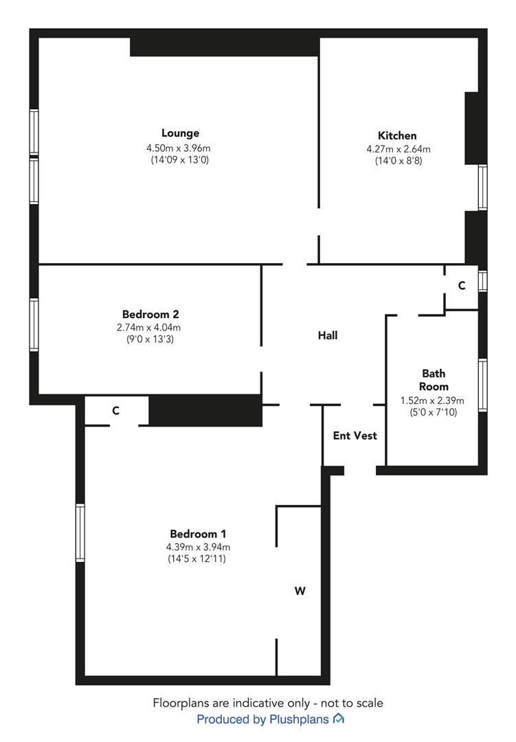 4F, Pine Street, Greenock floorplan