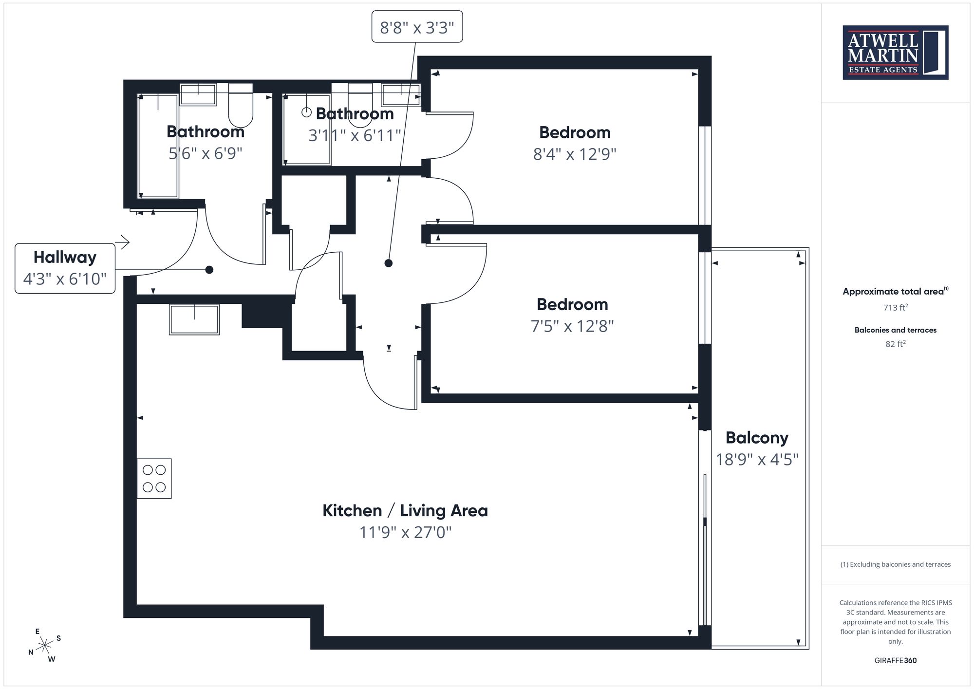 Flat 14, 60 Exeter Street, 60 Exeter Street, Plymouth floorplan