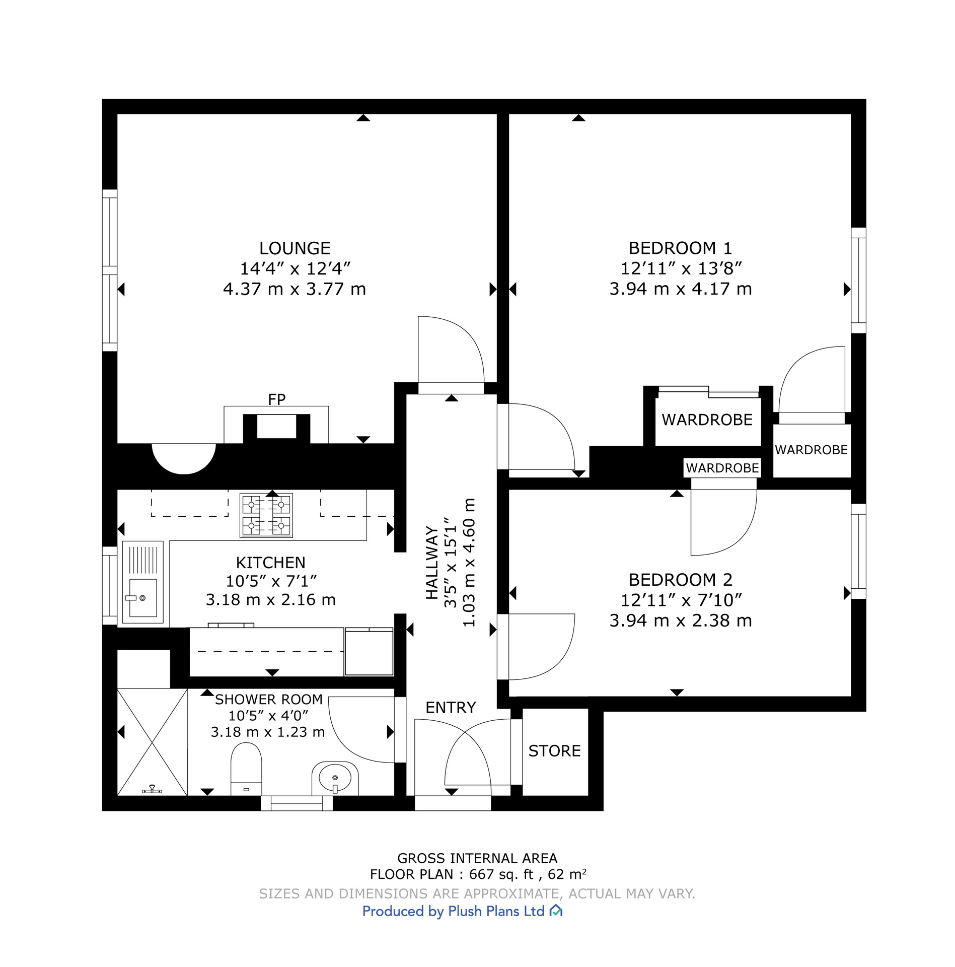 141 Carlibar Road, Glasgow floorplan