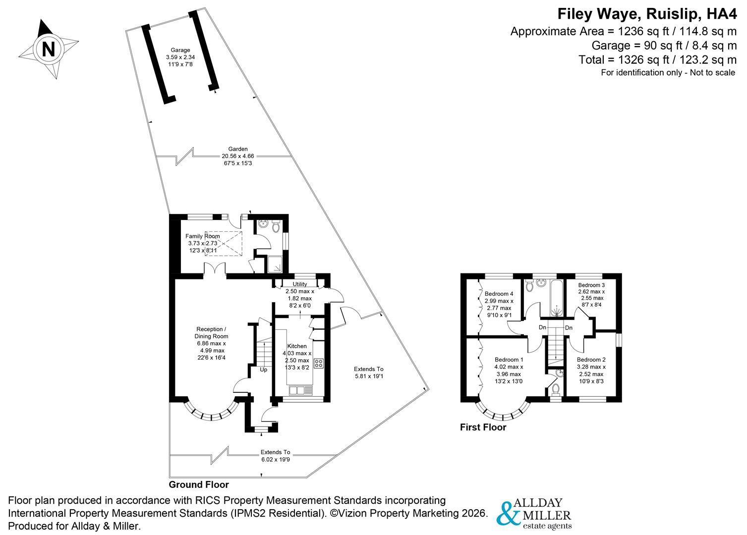 1, Filey Waye, Ruislip floorplan