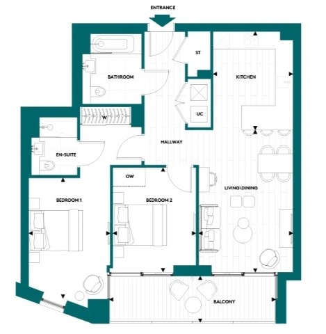 D.06.08 Regents View 80, Pritchards Road, London floorplan