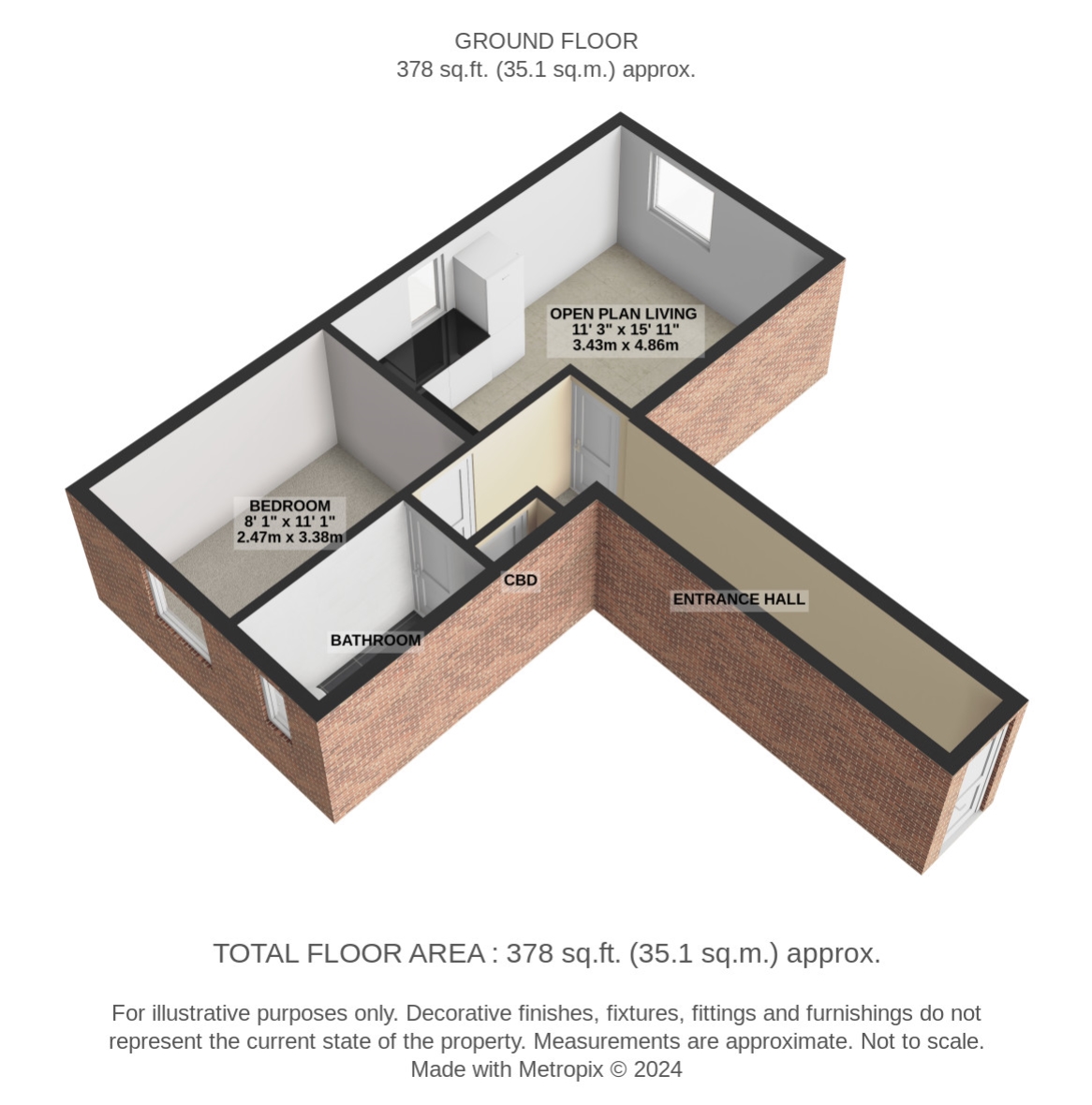 Flat 3, 10 Albion Street, Brighton floorplan