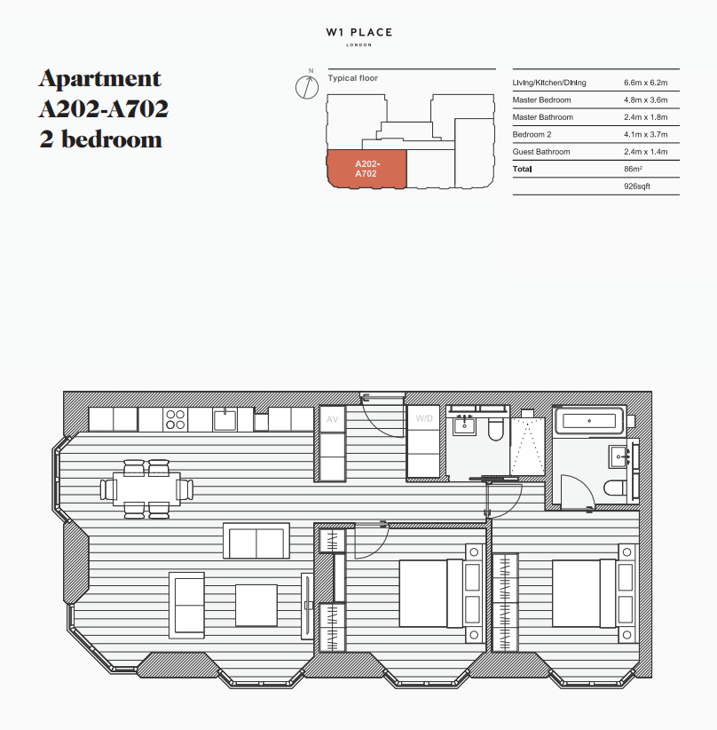 W1 Place - A202, W1 PLACE, Great Portland Street, Marylebone floorplan