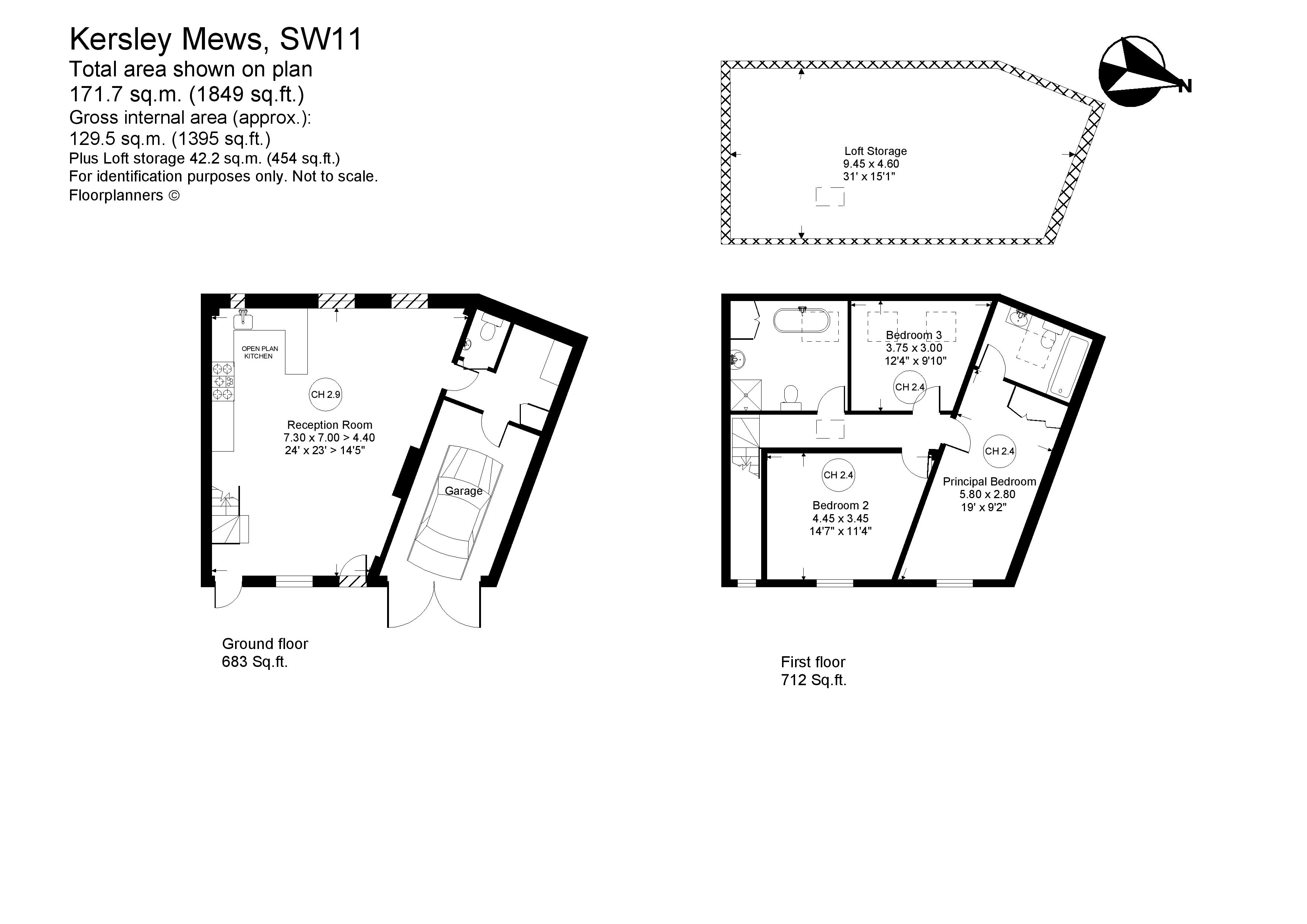 1, Kersley Mews, London floorplan