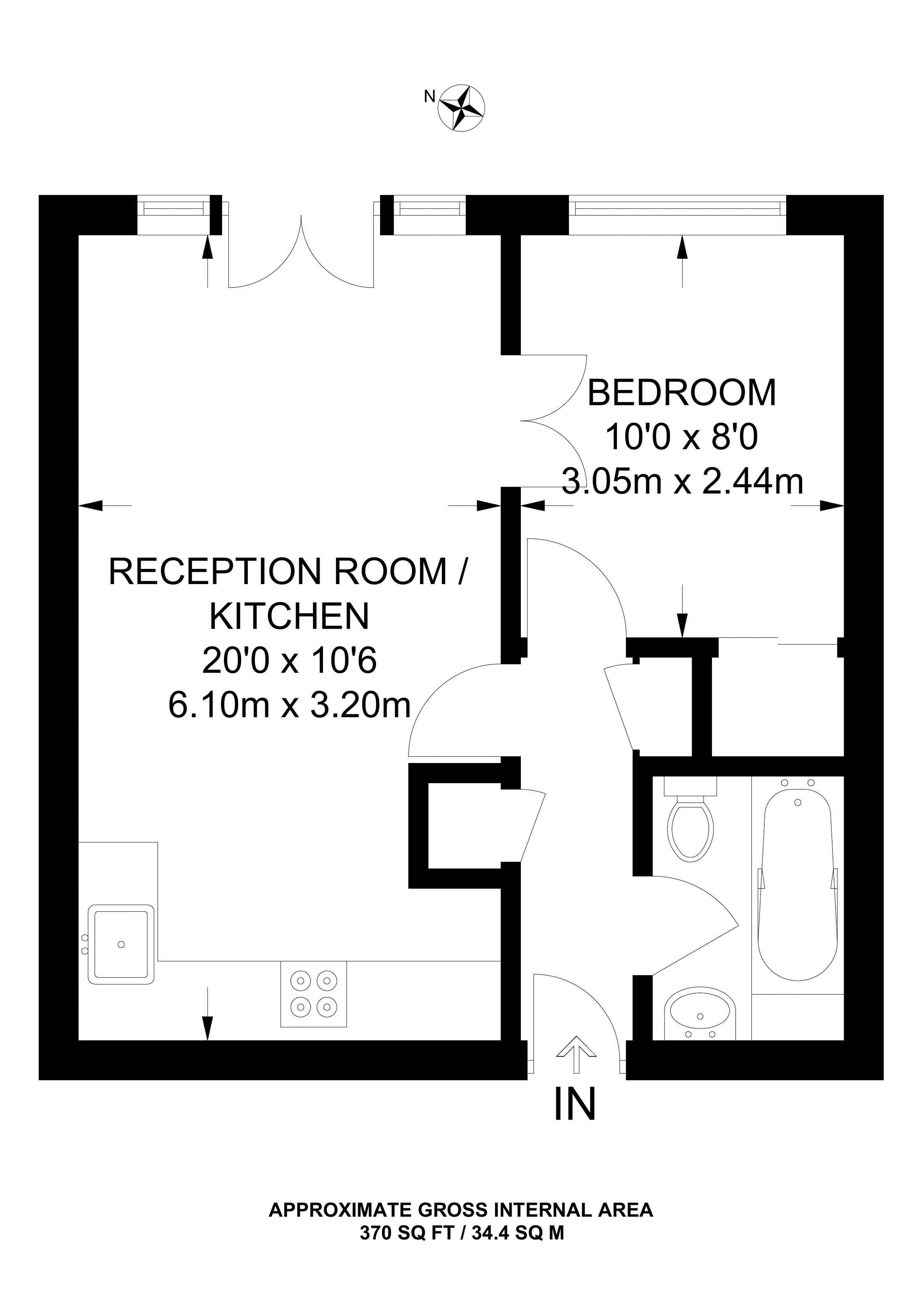 1 Bedrooms Flat to rent in Fairfield Road, Bow E3