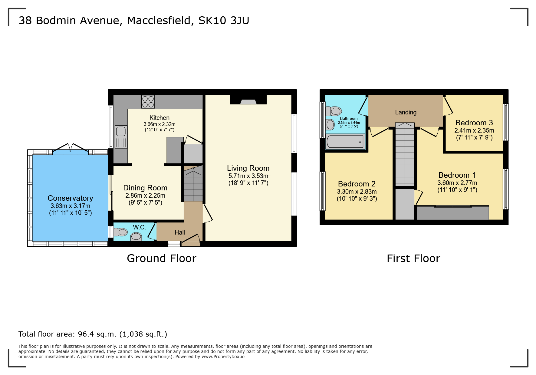 38, Bodmin Avenue, Cheshire floorplan