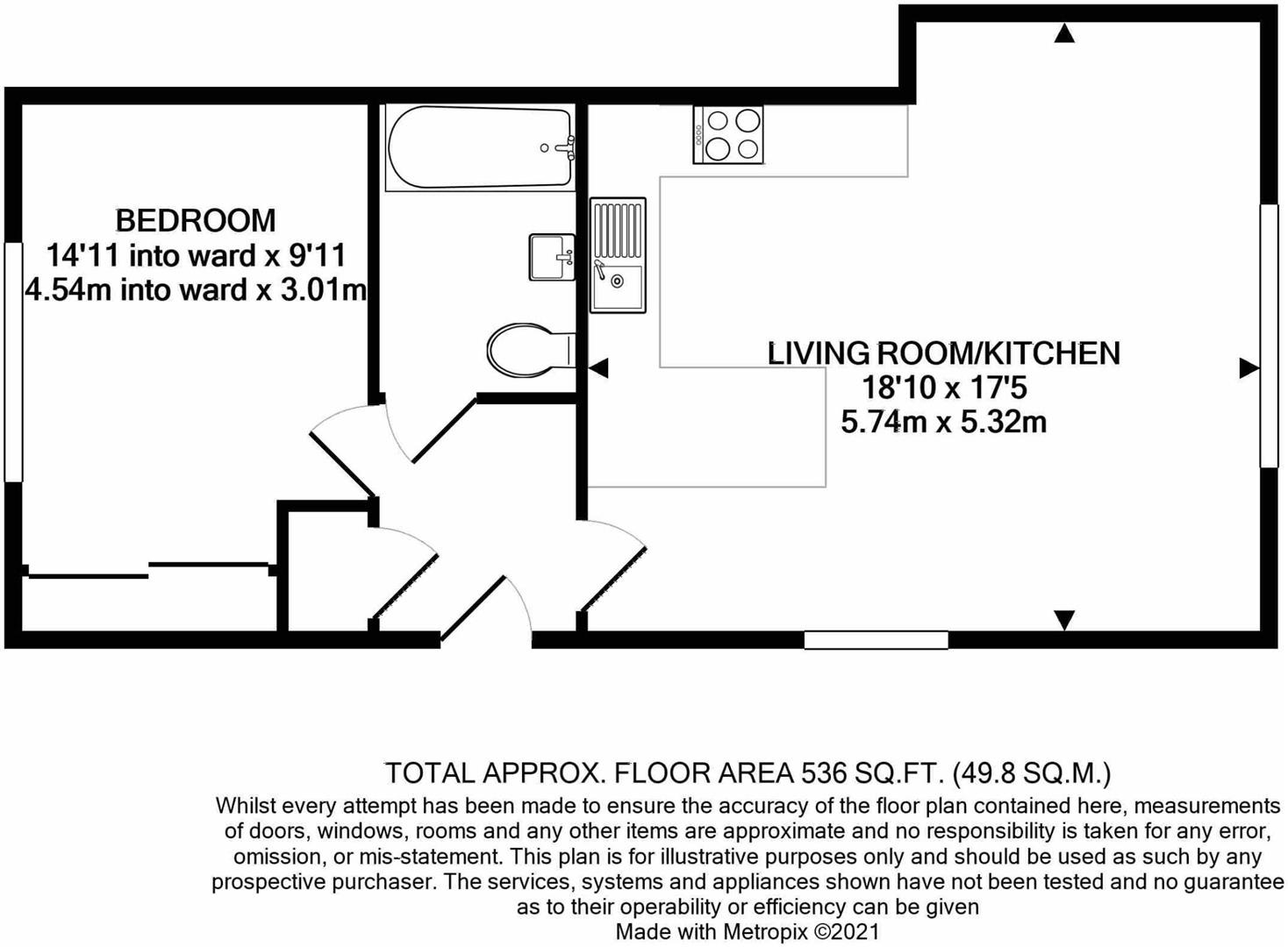 Flat 2, 47, Station Road East, Aldershot floorplan