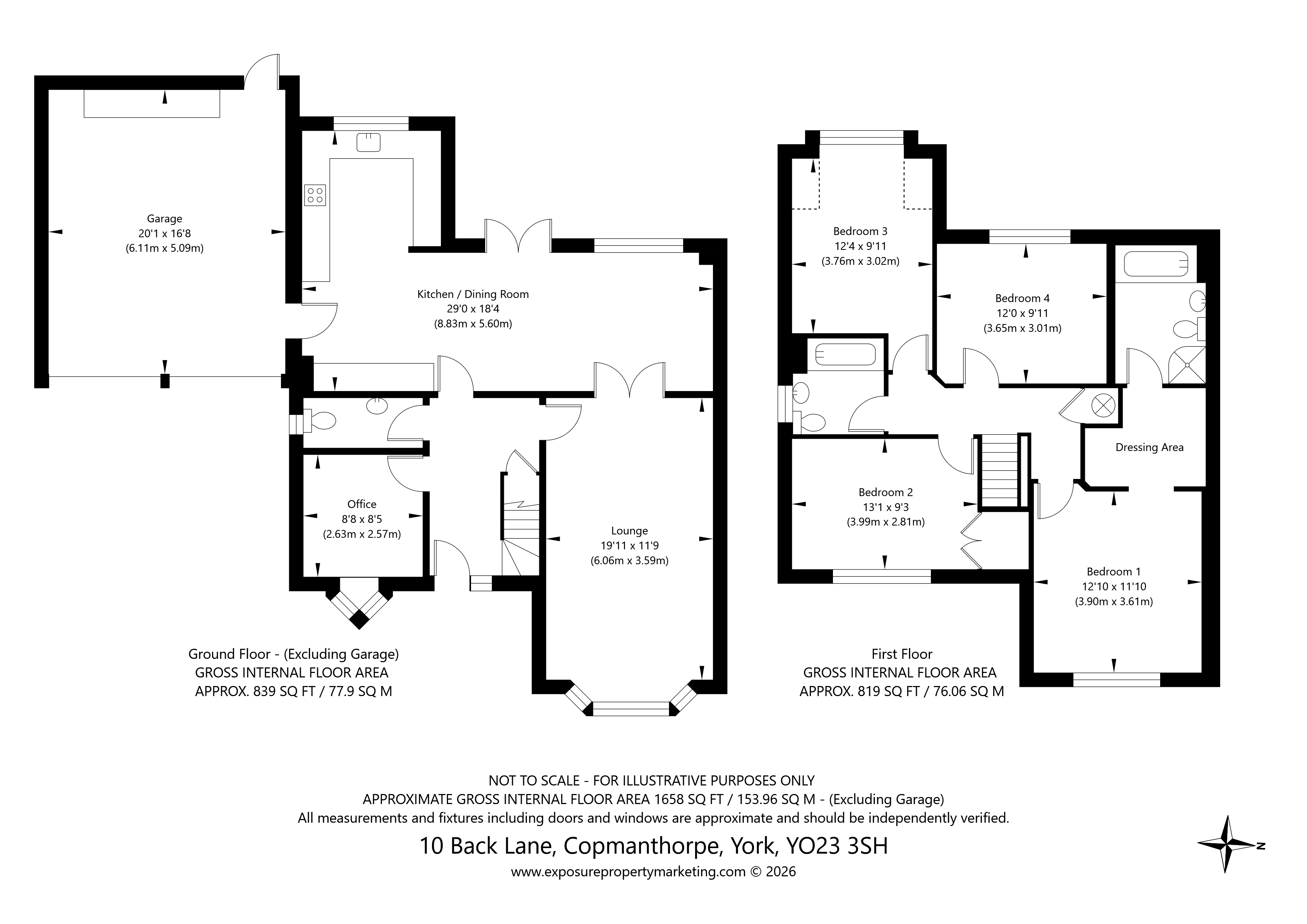 10, Back Lane, York floorplan