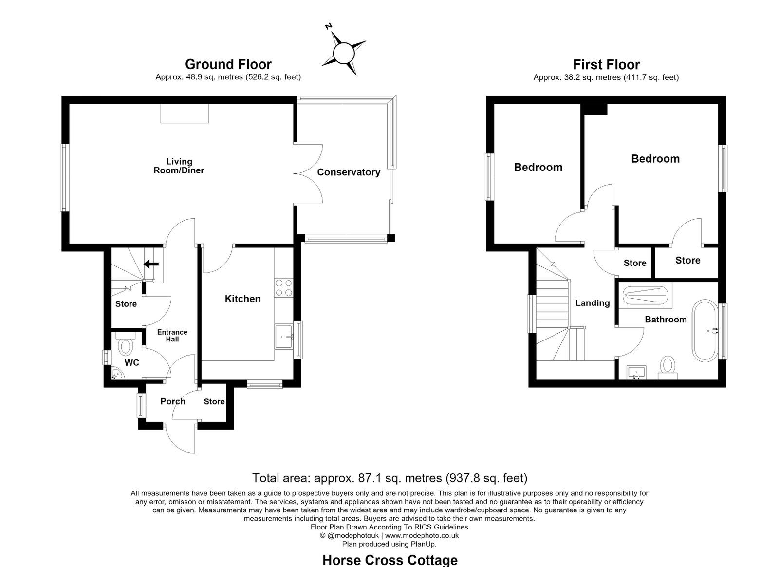 Horse Cross Cottage, Standon floorplan