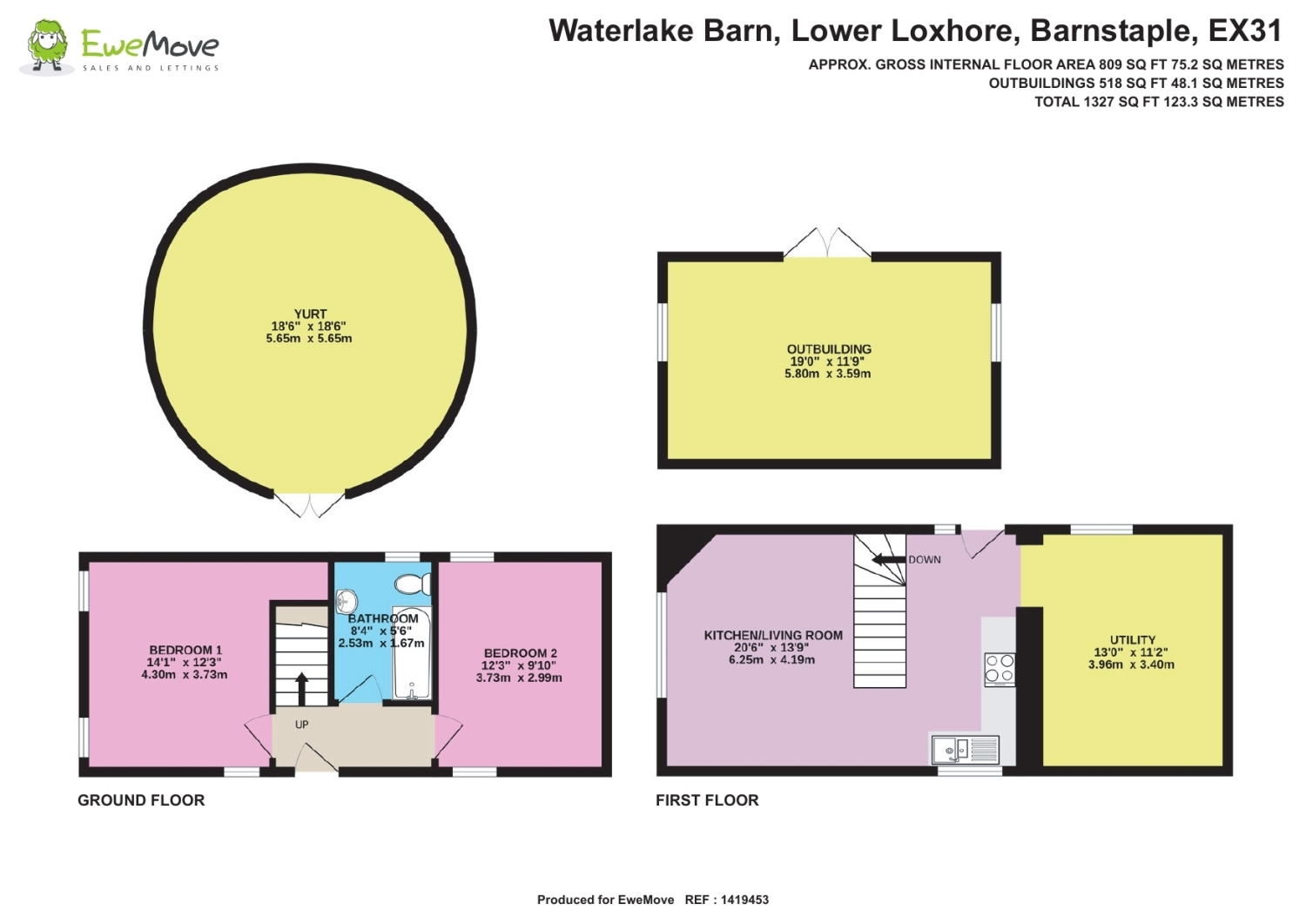 Waterlake Barn, Lower Loxhore, Barnstaple floorplan