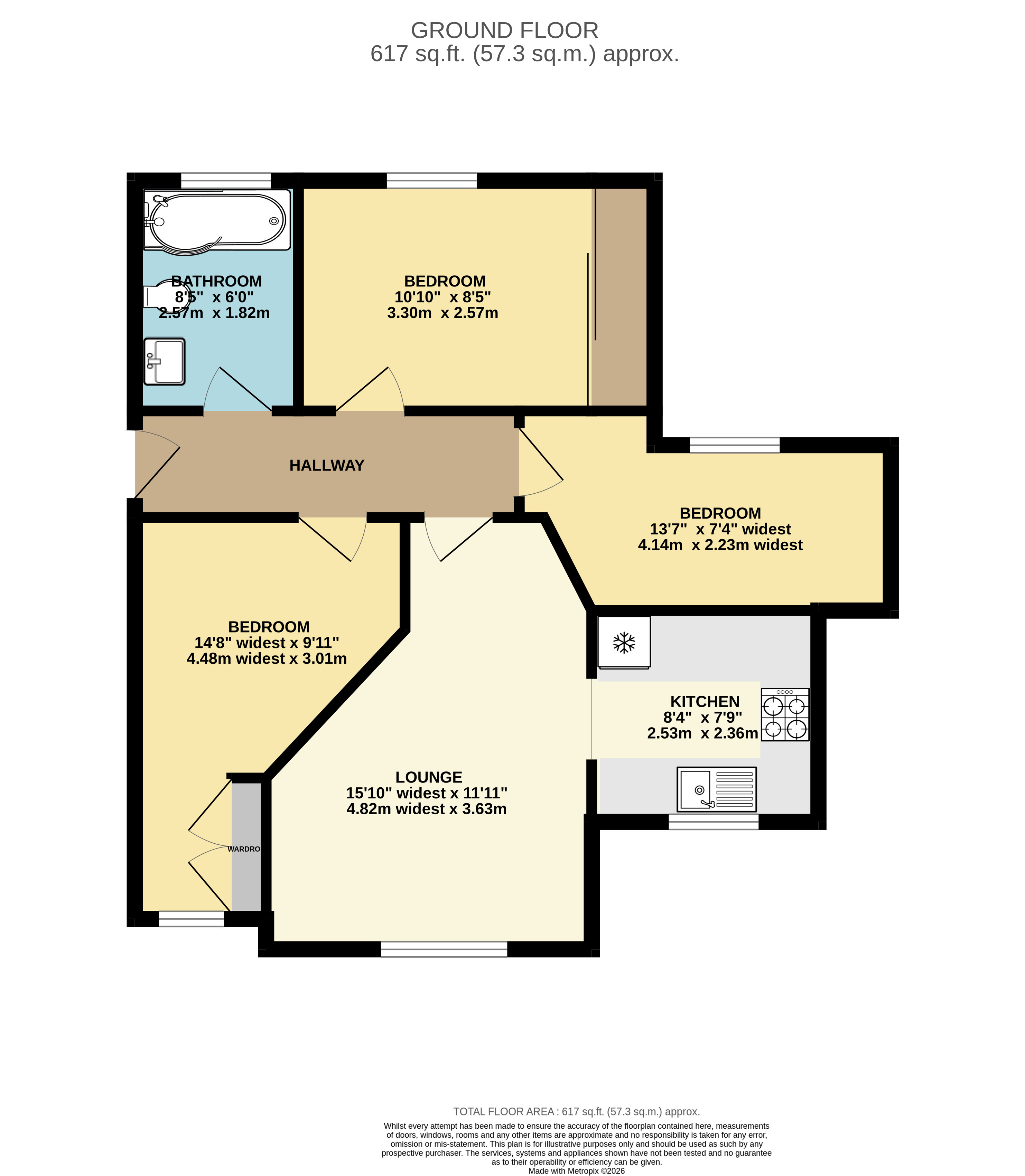 18 Parkview Apartments, Lincoln Road, North Hykeham floorplan