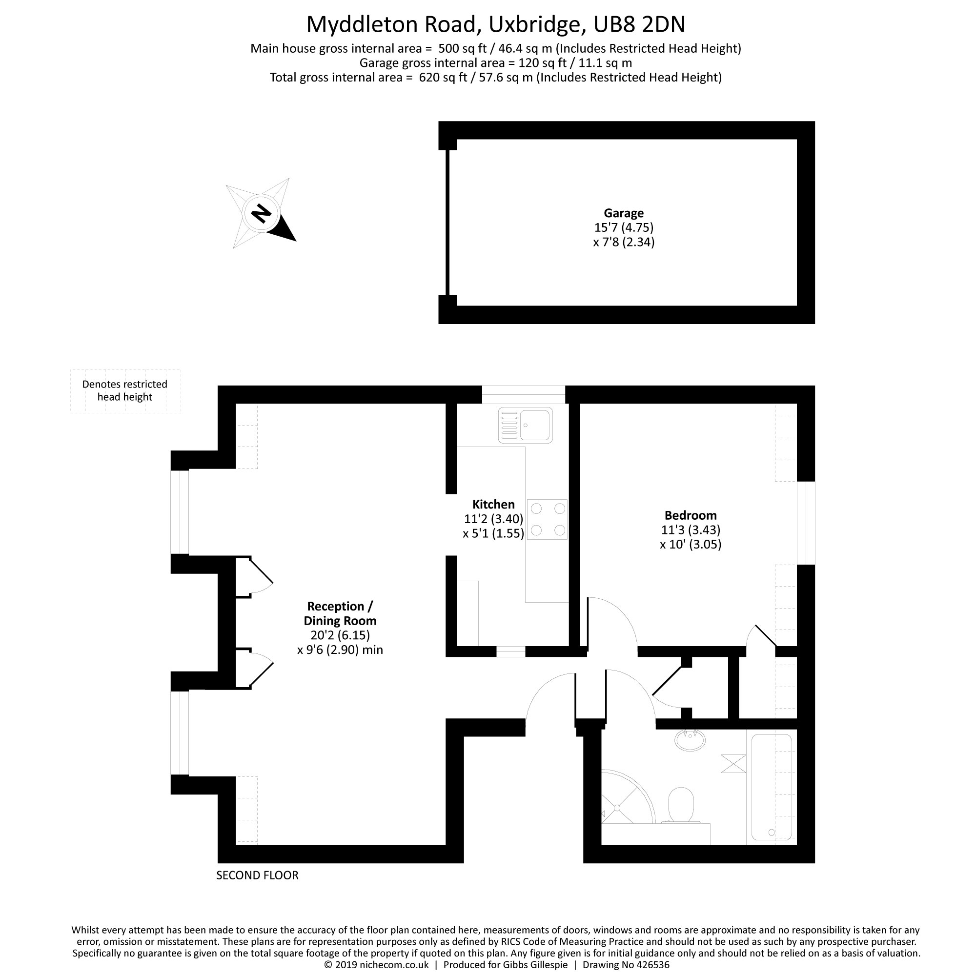 1 Bedrooms Flat for sale in Myddleton Road, Uxbridge, Middlesex UB8