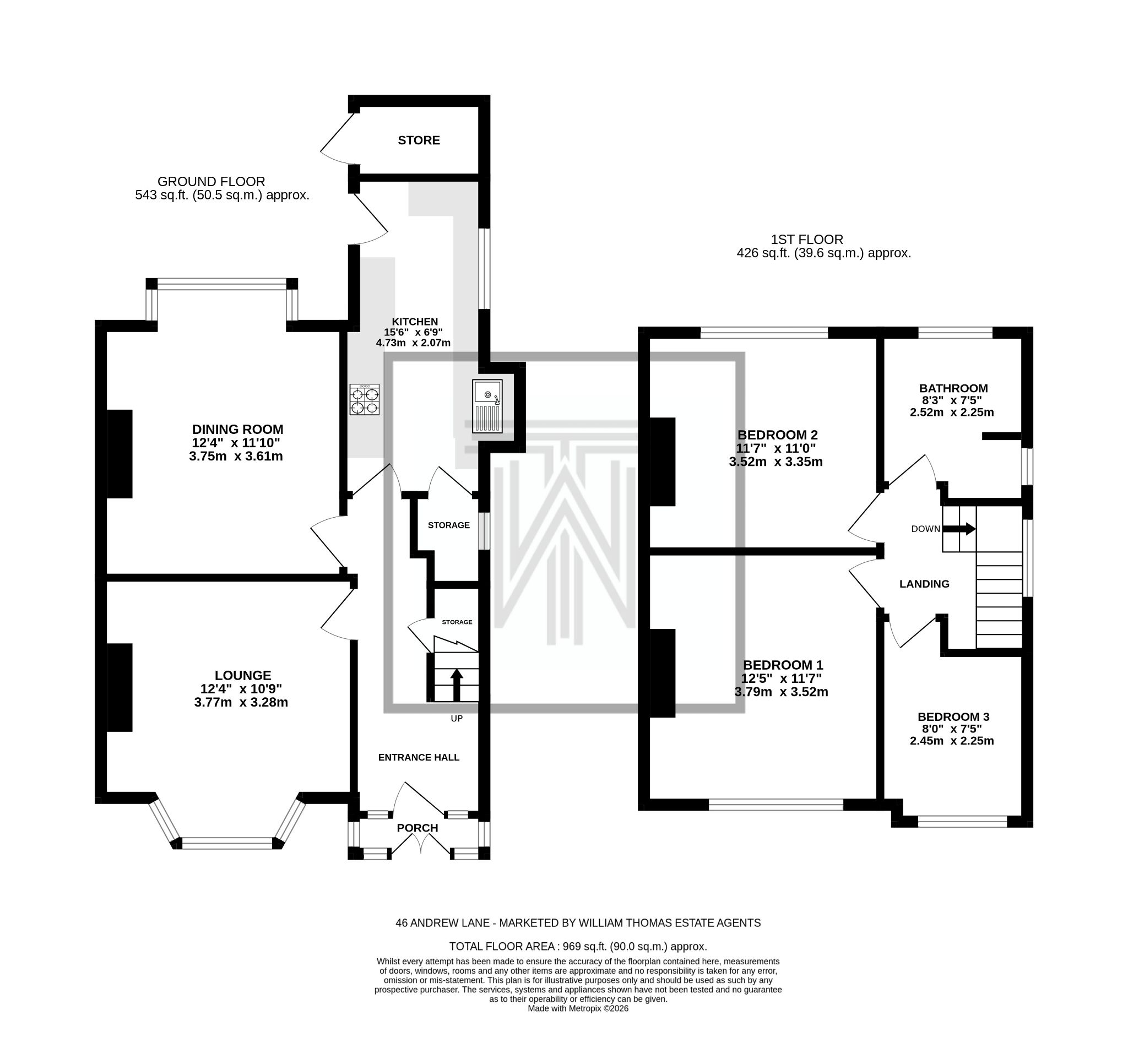 46 Andrew Lane, Bolton floorplan