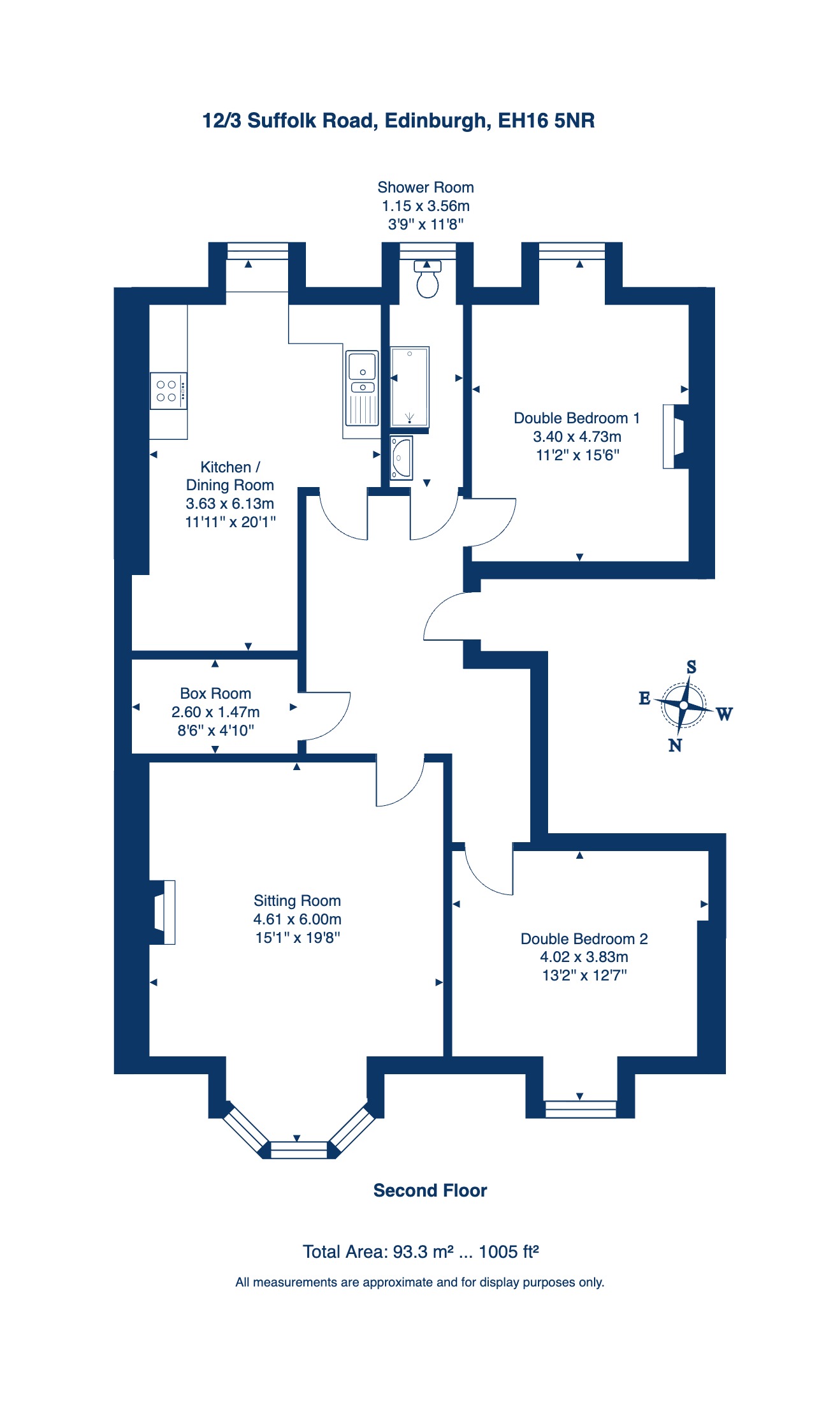 12/3, Suffolk Road, Edinburgh floorplan