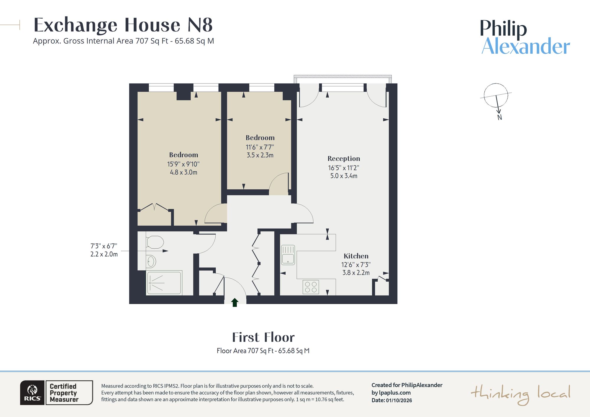 Flat 77, Exchange House, London floorplan